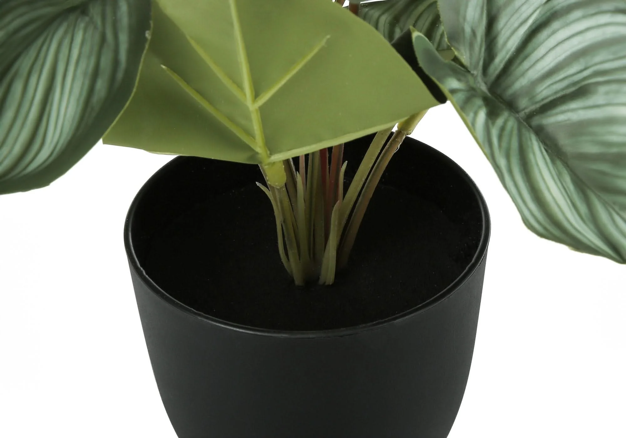 13" Tall, Artificial Plant, Epipremnum, Indoor, Faux, Fake, Table, Greenery, Potted, Decorative (Set of 2) - Green / Black - Image 4