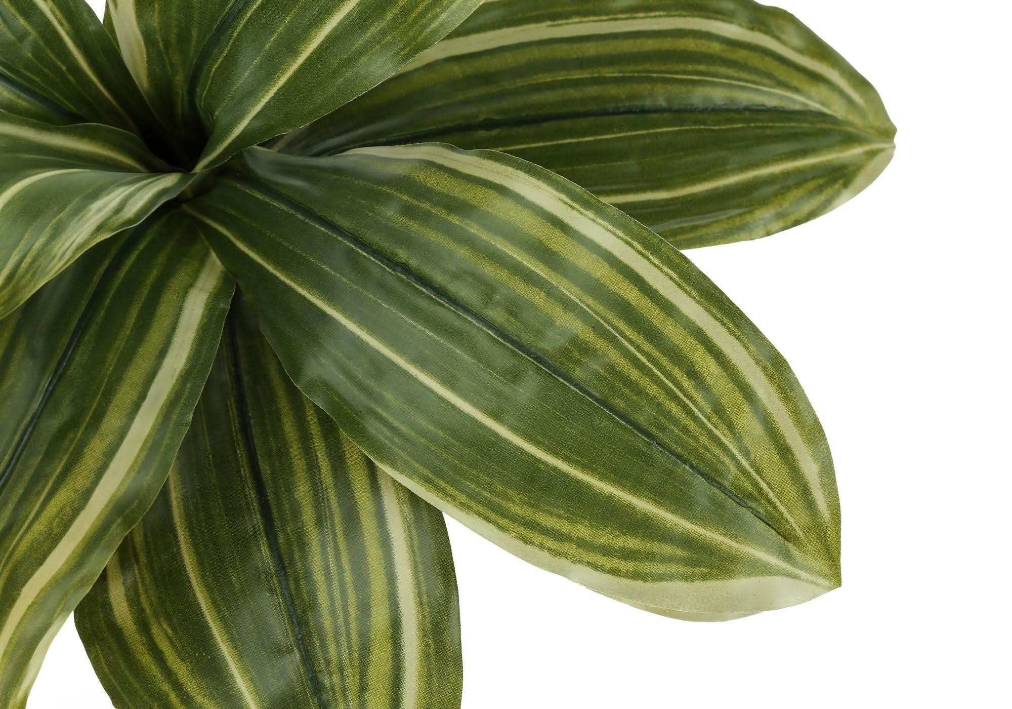 17" Tall, Artificial Plant, Dracaena, Indoor, Faux, Fake, Table, Greenery, Potted, Real Touch, Decorative - Green / Black - Image 3