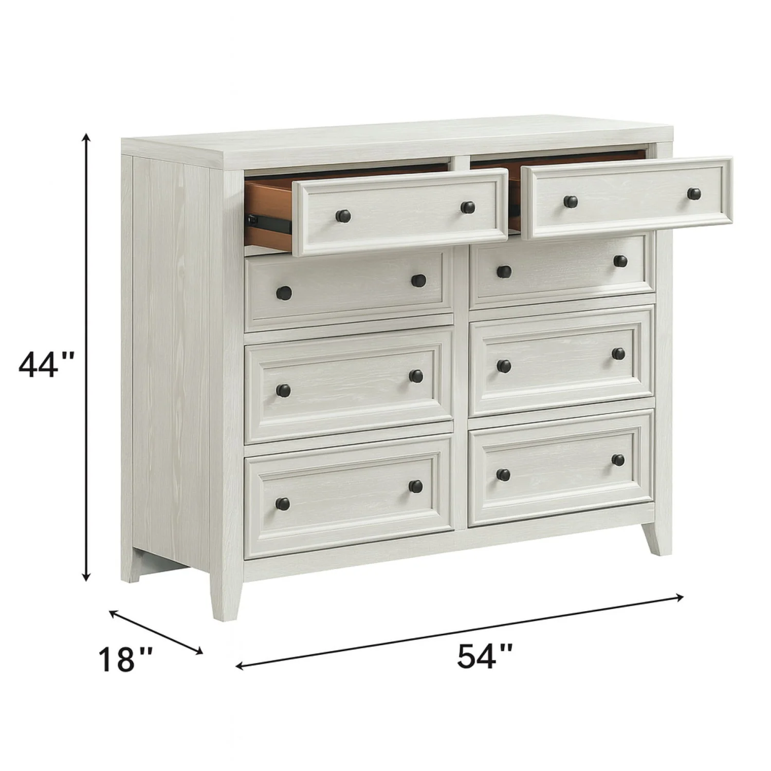 8 Drawer Dresser With Framed Fronts And Smooth Metal Glides - Image 2