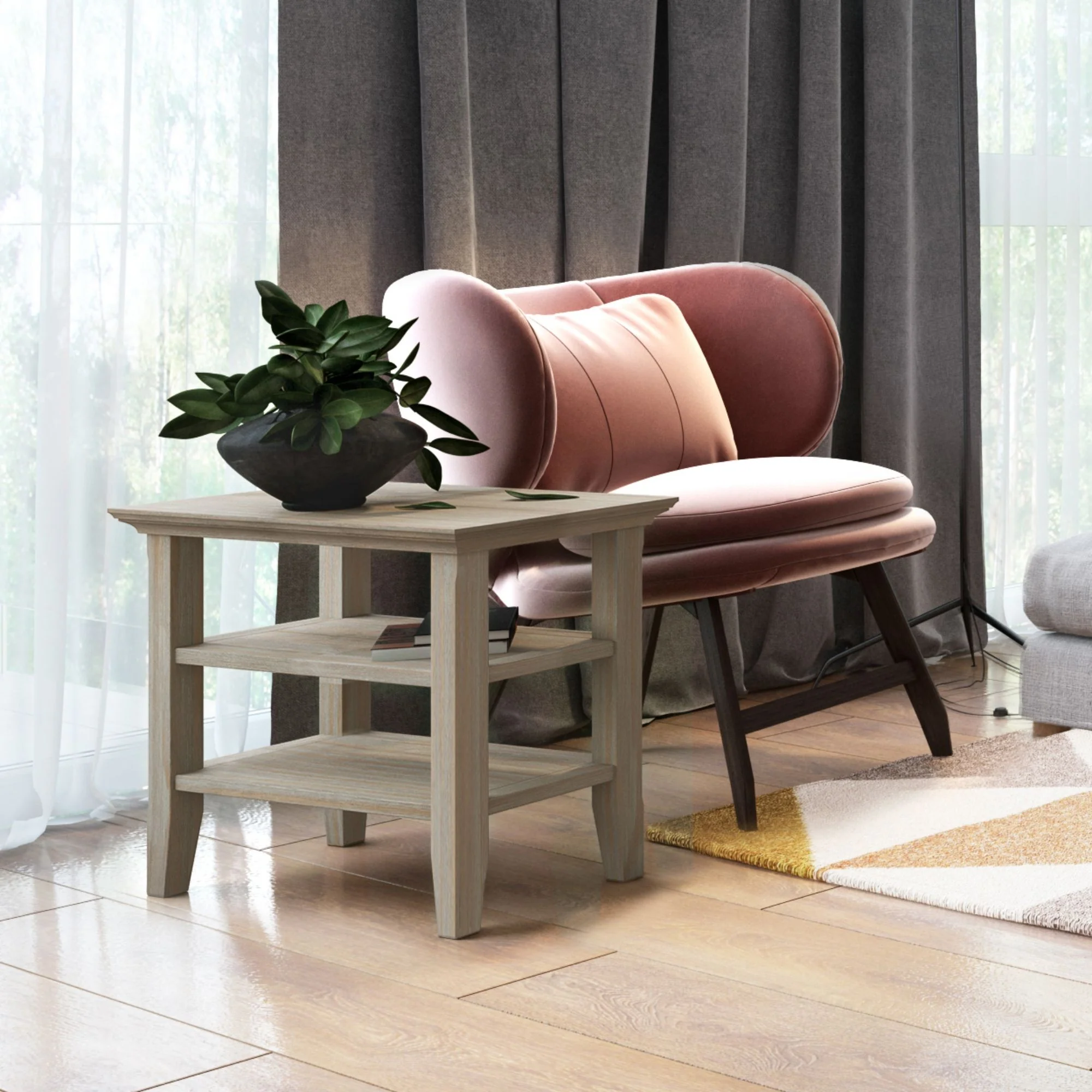Acadian - Narrow Side Table, Handcrafted - Image 9