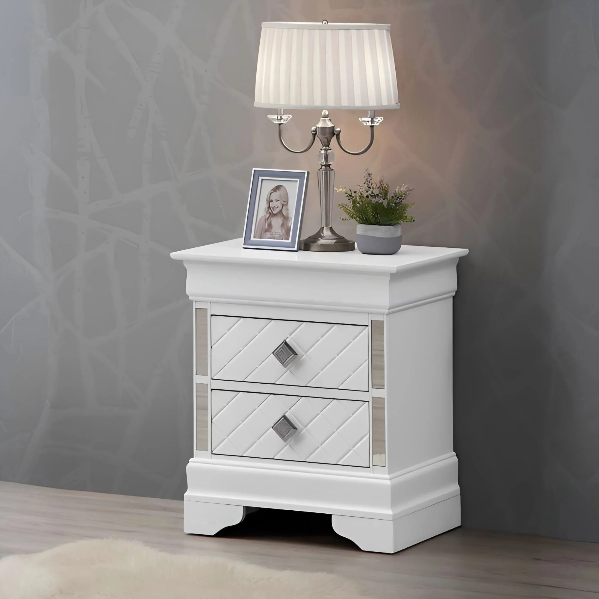 Accent Nightstand - Silver Champagne - Image 2