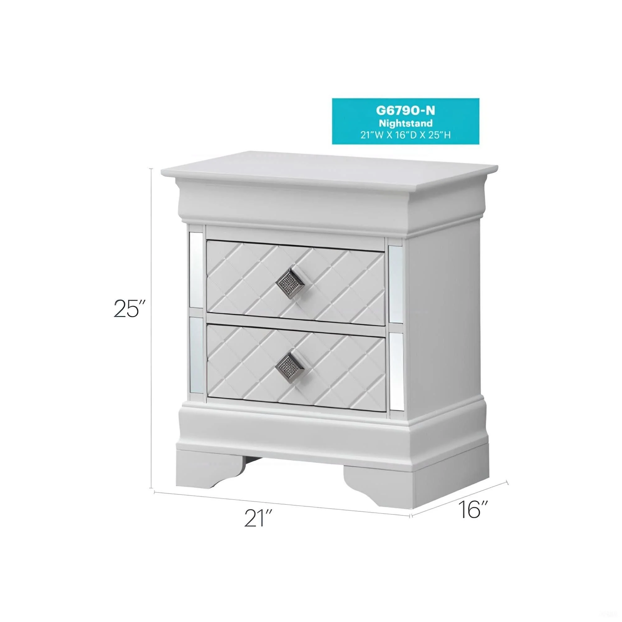 Accent Nightstand - Silver Champagne - Image 4