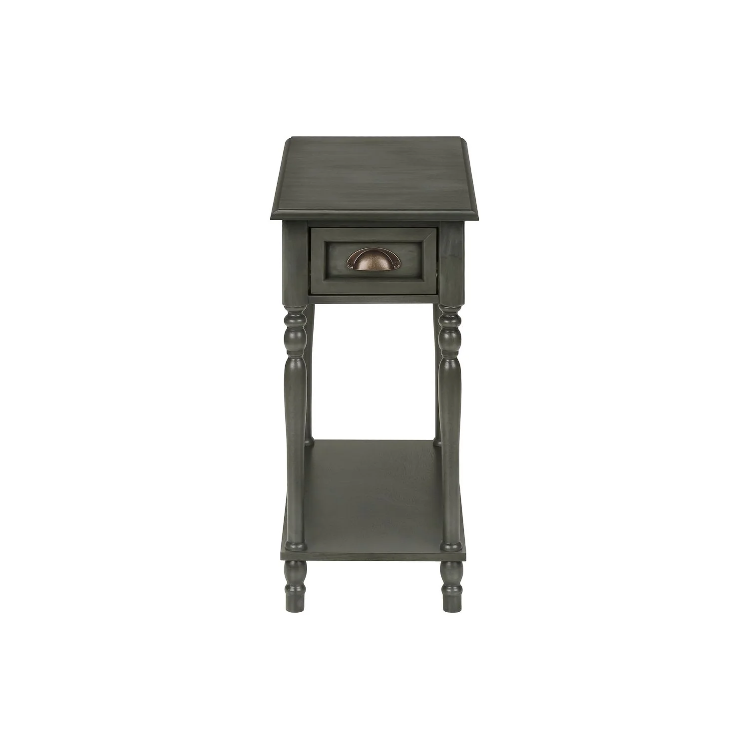 Accent Side Table, 2 Tier, Storage Drawer, Stylish Traditional Design - Image 8