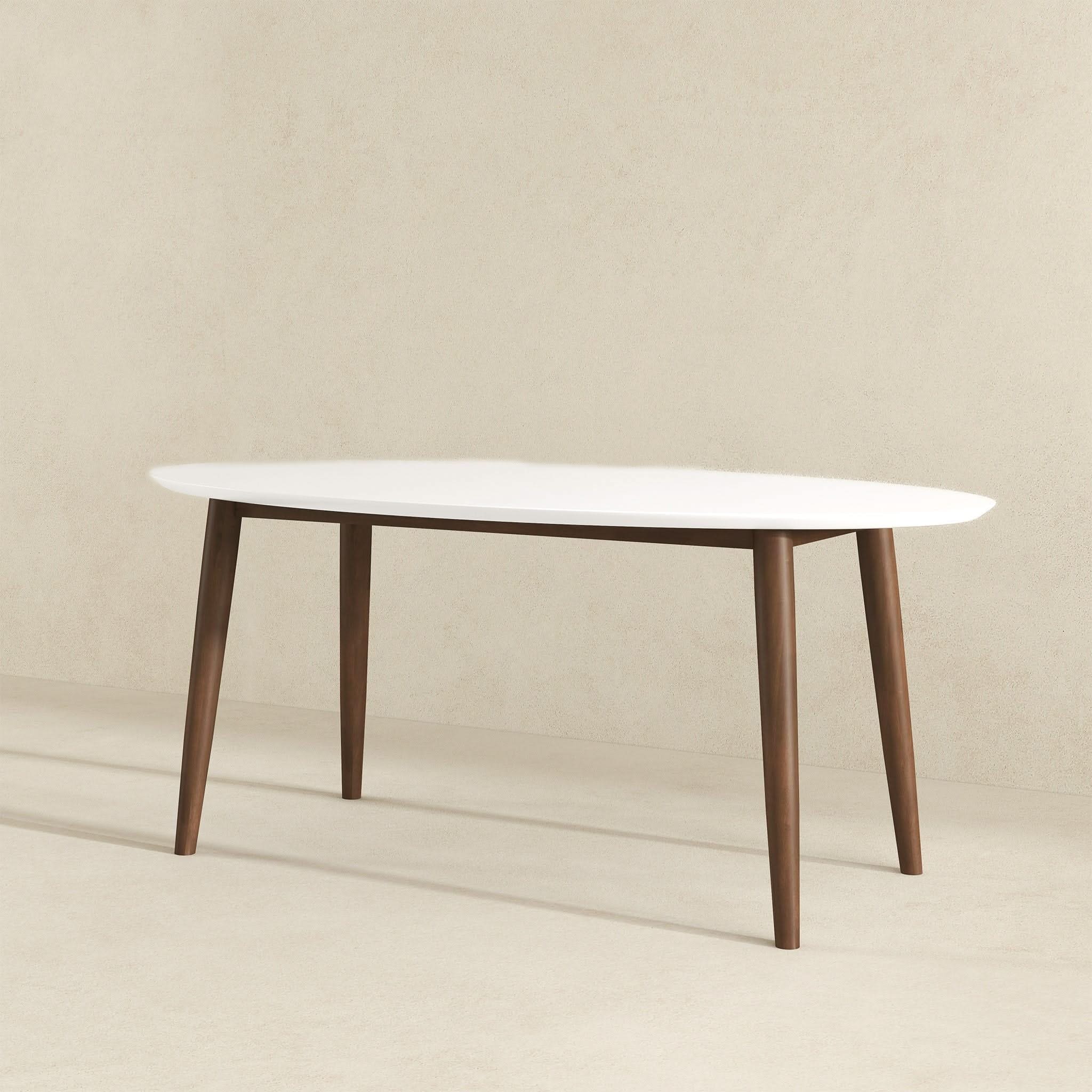 Ada - Mid-Century Modern Style Oval Dining Table - Image 4
