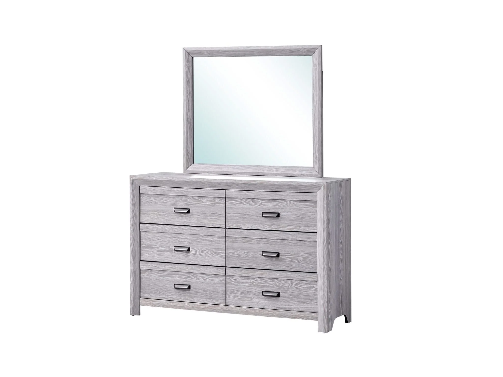 Adelaide - King 5 Piece Upholstered Bedroom Set - Drift Wood - Image 3