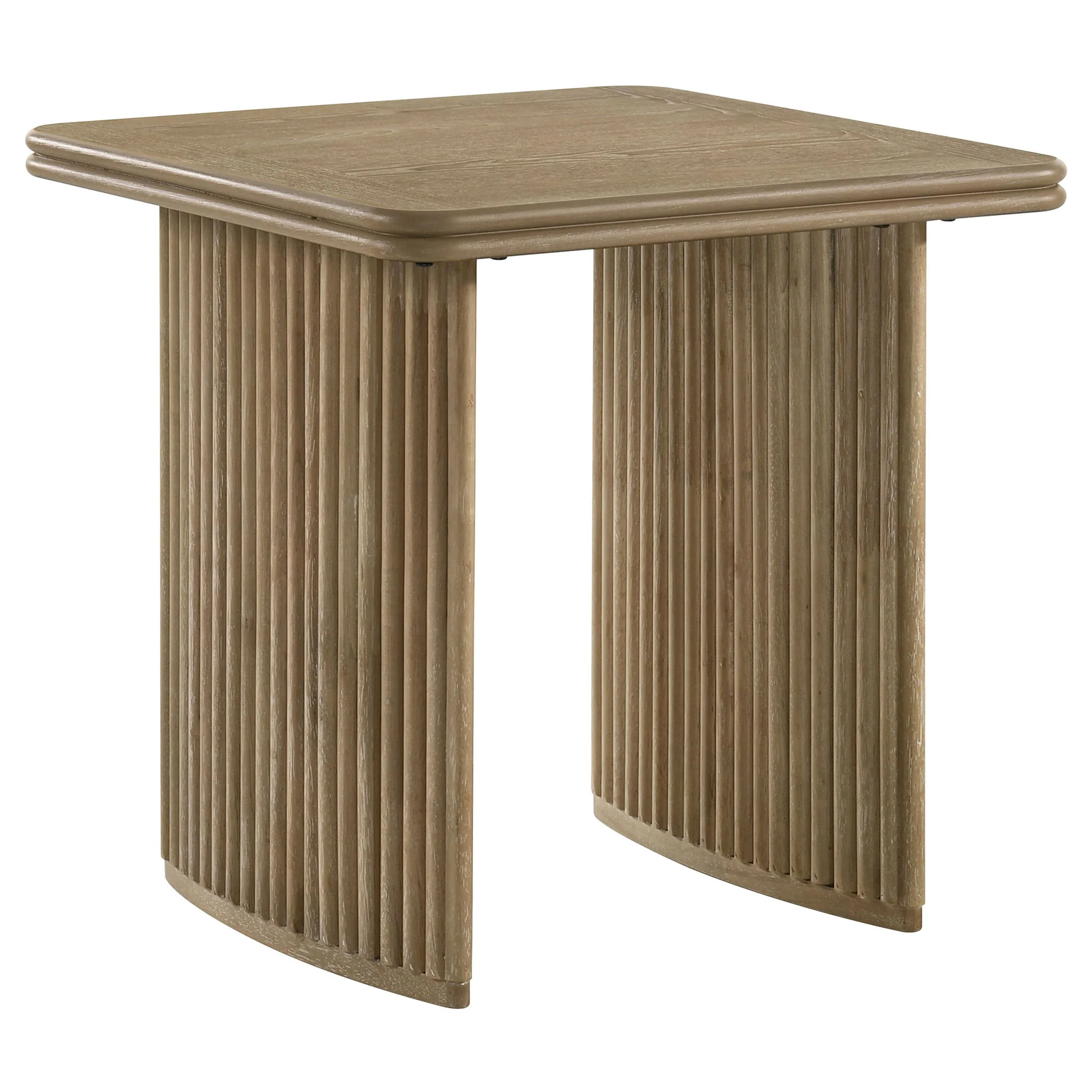Adina 3-piece Wood Coffee Table Set Distressed Light Brown - Image 4