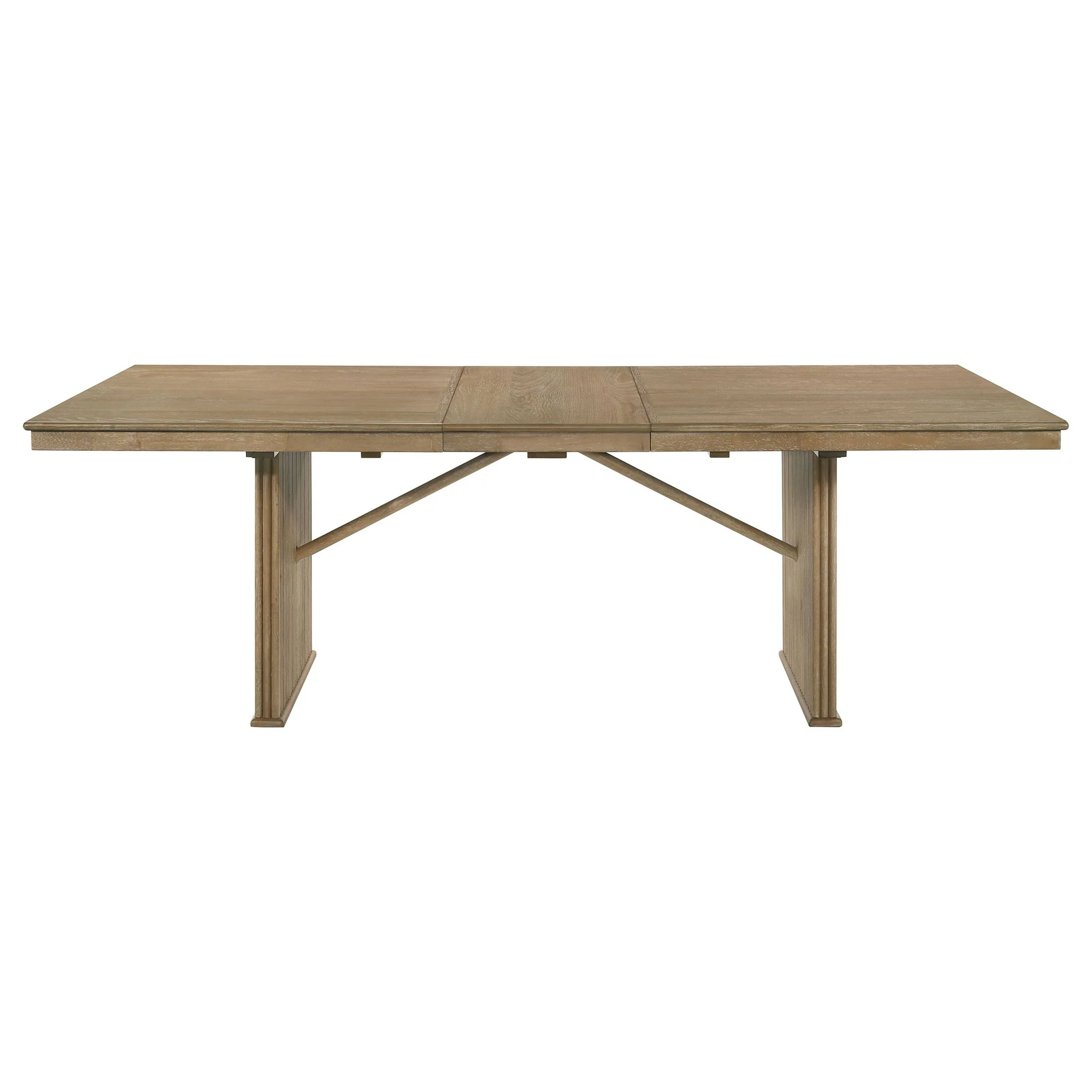 Adina 8-piece Extension Dining Set Distressed Light Brown - Image 3