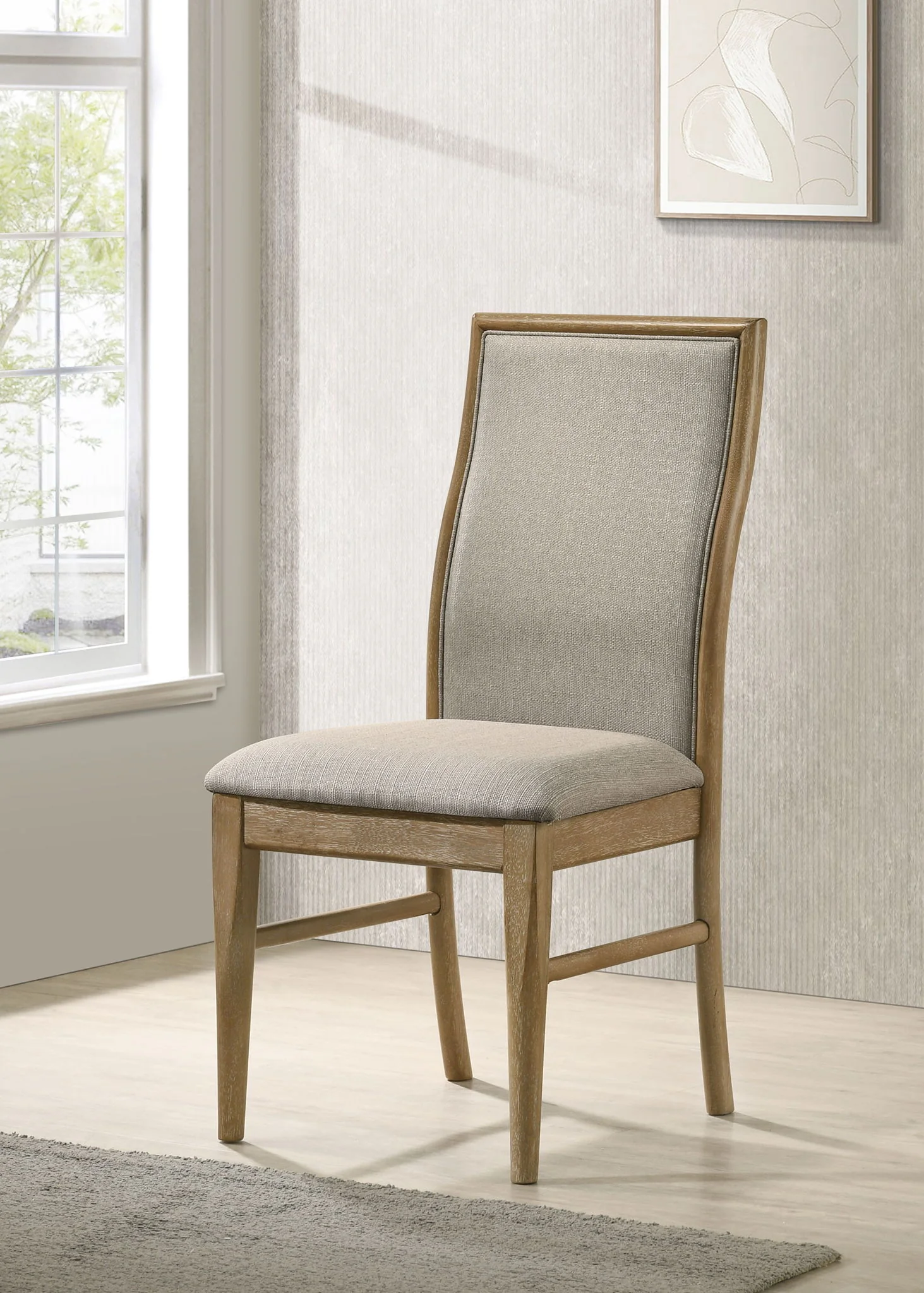 Adina Upholstered Dining Side Chair Barley (Set of 2) - Image 4