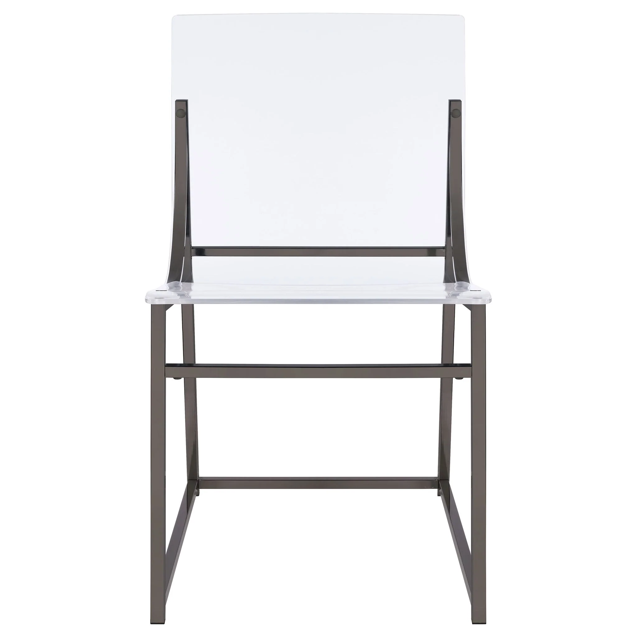 Adino Acrylic Dining Side Chair Black Nickel (Set of 2) - Image 2