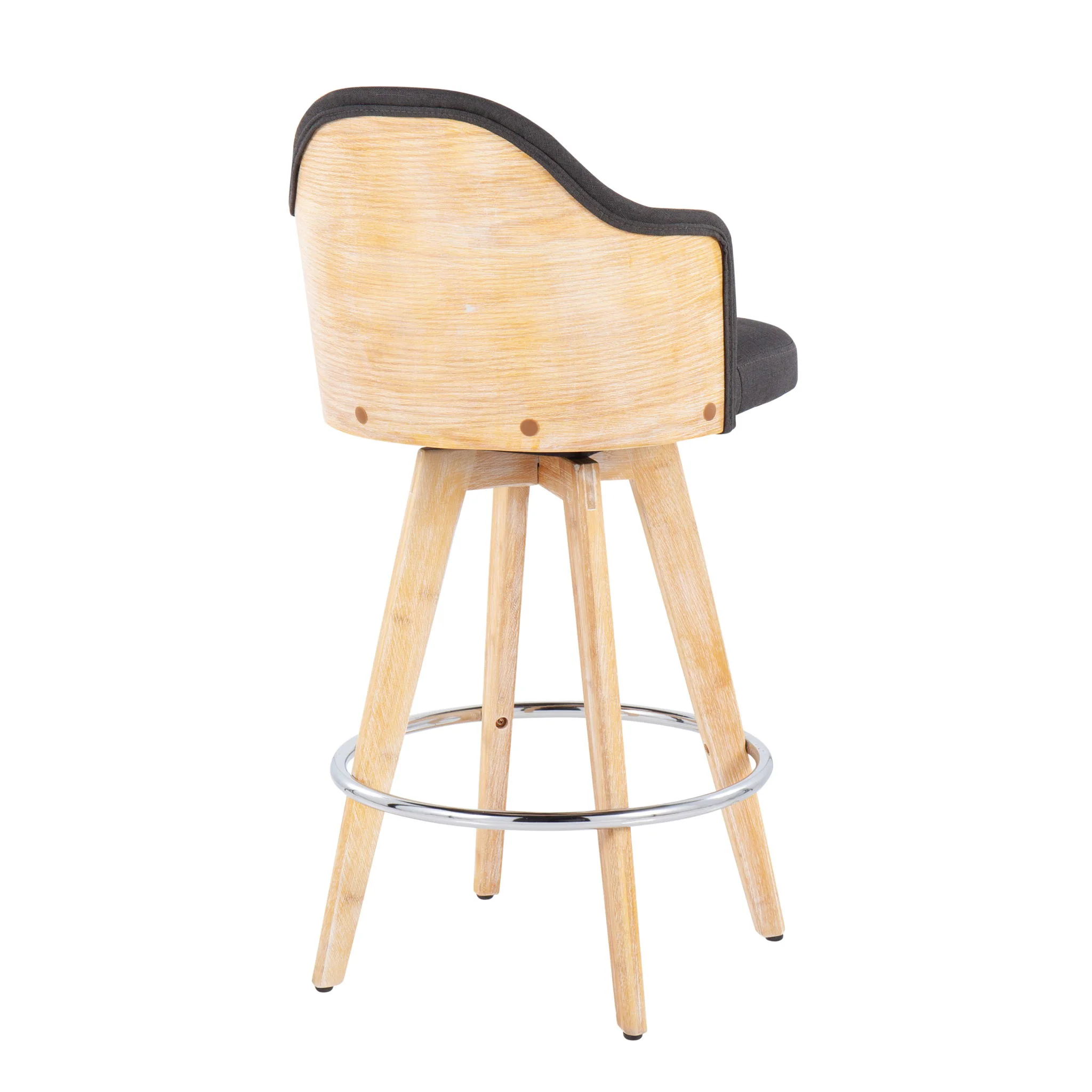 Ahoy - Contemporary Fixed Height Counter Stool & Round Footrest (Set of 2) - Image 8