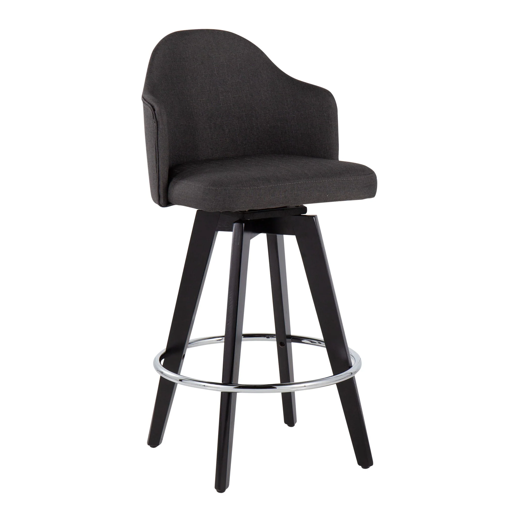 Ahoy - Contemporary Fixed Height Counter Stool With Round Footrest (Set of 2) - Image 11