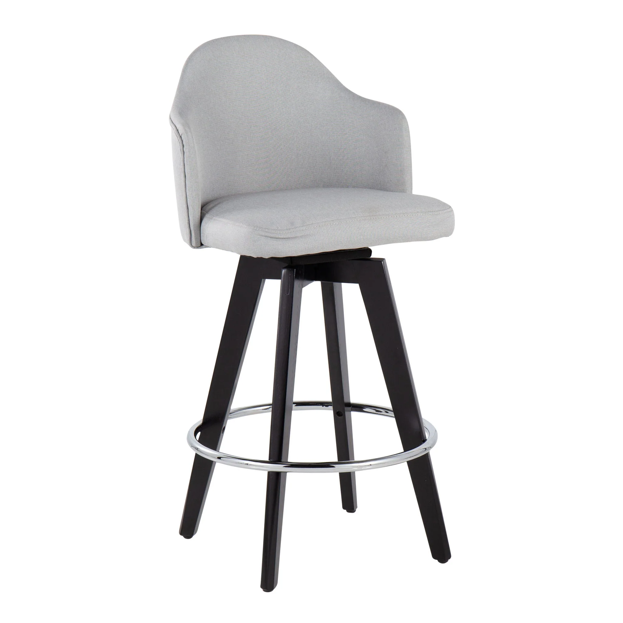 Ahoy - Contemporary Fixed Height Counter Stool With Round Footrest (Set of 2) - Image 4