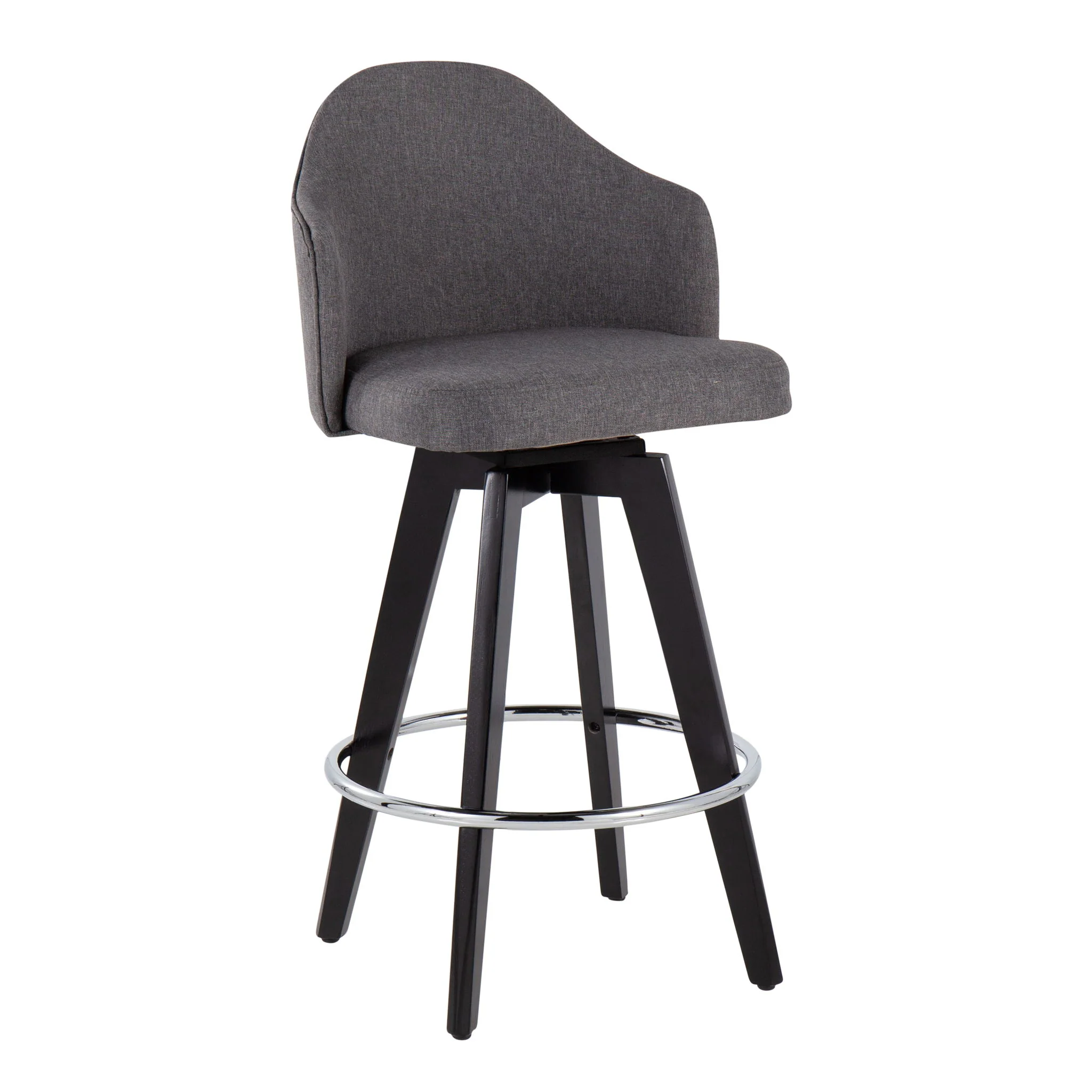 Ahoy - Contemporary Fixed Height Counter Stool With Round Footrest (Set of 2) - Image 8