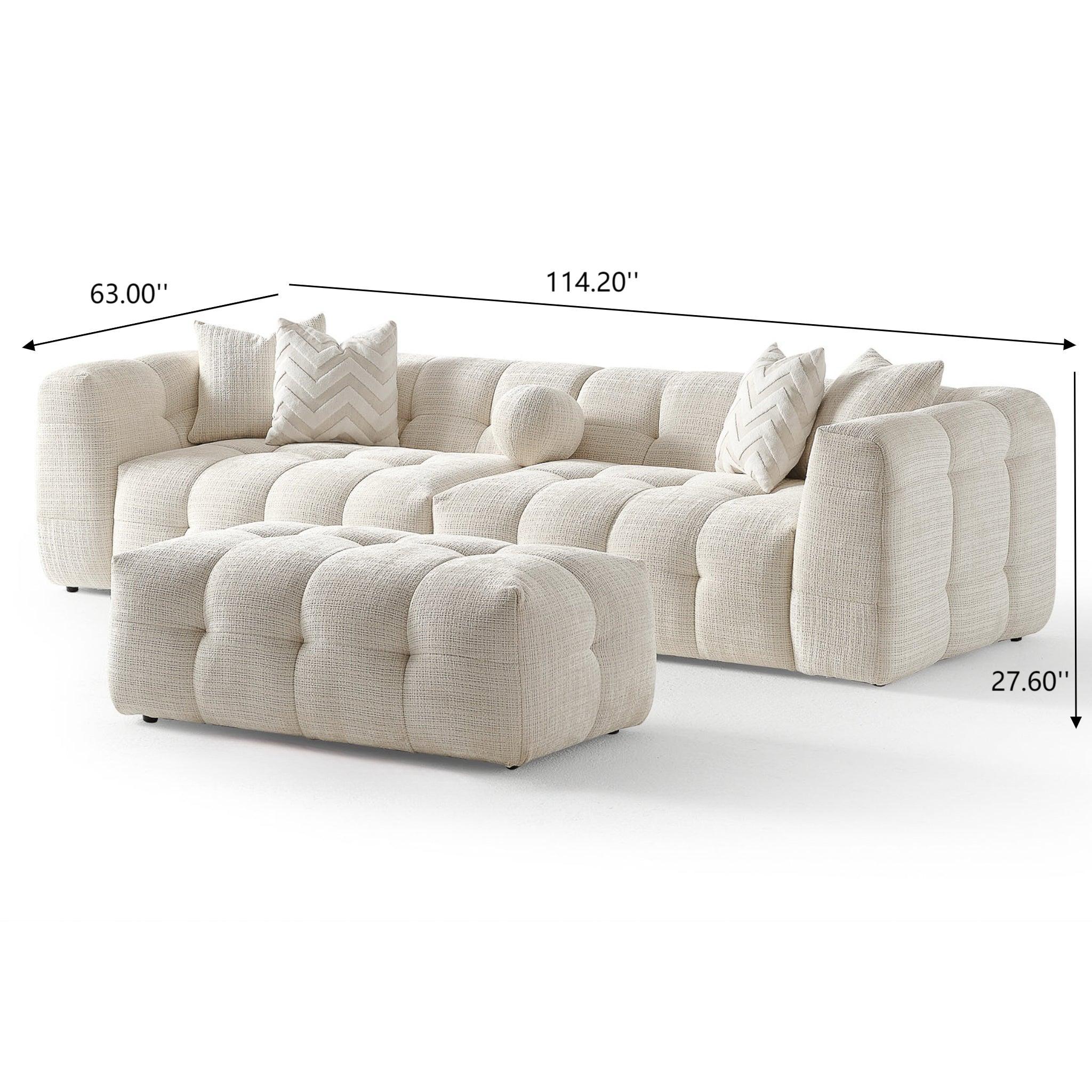 Alana - Modular Sectional Sofa - Ivory - Image 3