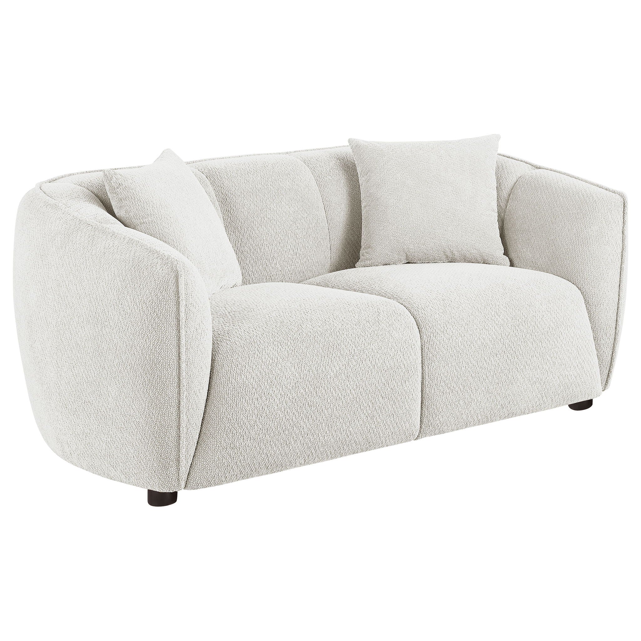 Aleisha 2-piece Chenille Upholstered Sofa Set Ivory - Image 4