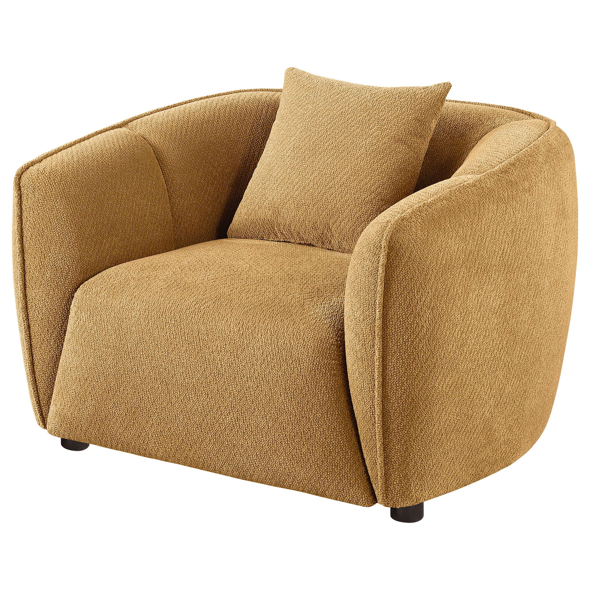 Aleisha Chenille Upholstered Accent Chair Mustard Yellow - Image 3
