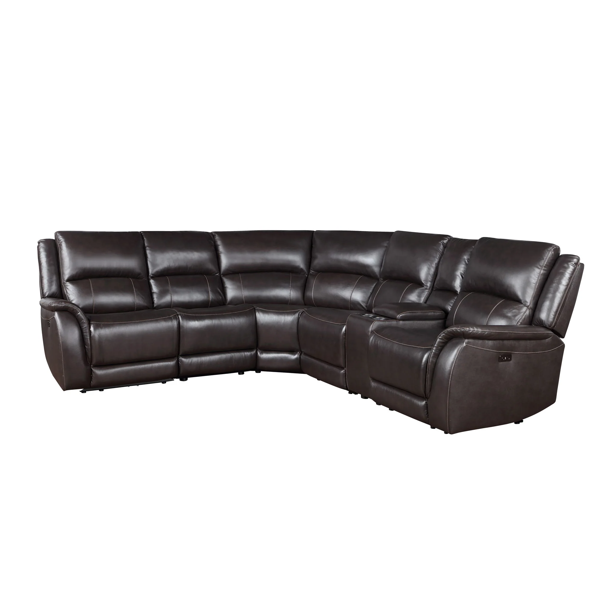 Alexandria - Leather Power Sectional - Image 11