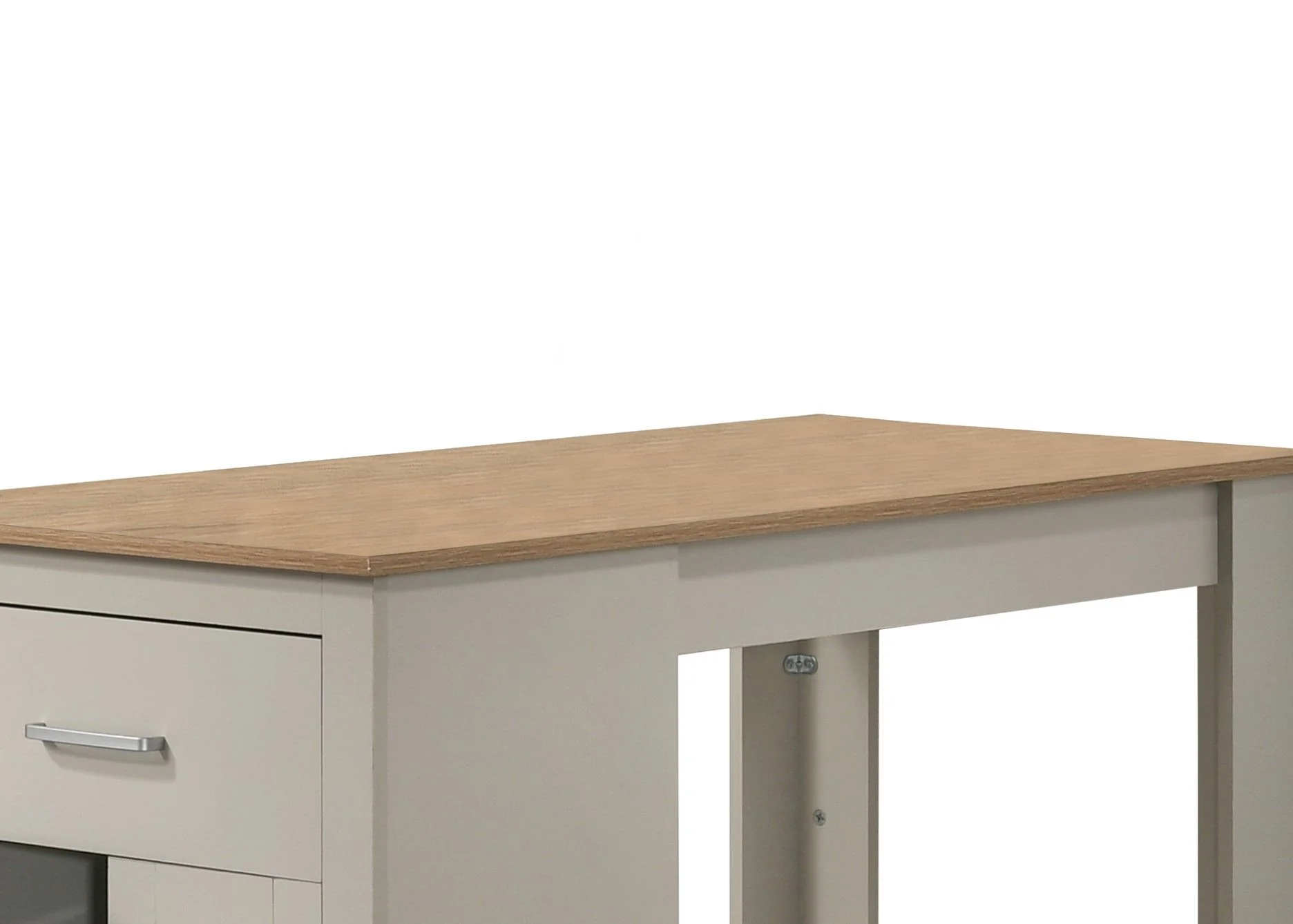 Alonzo - Small Space Counter Height Dining Table With Cabinet, Drawer, And 2 Ergonomic Counter Stools (Set of 3) - Image 3
