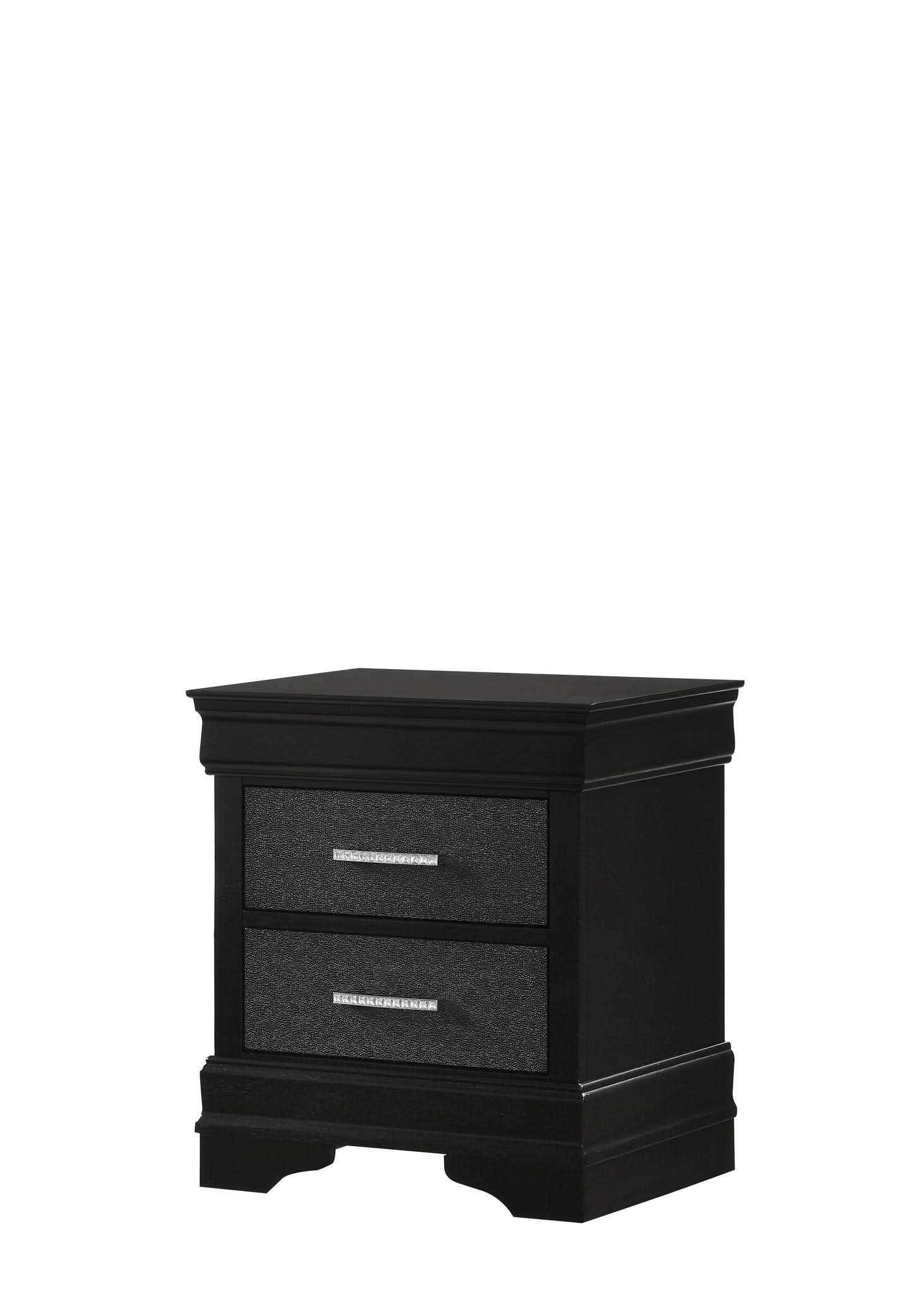 Amalia - King 5 Piece Bedroom Set - Black - Image 4