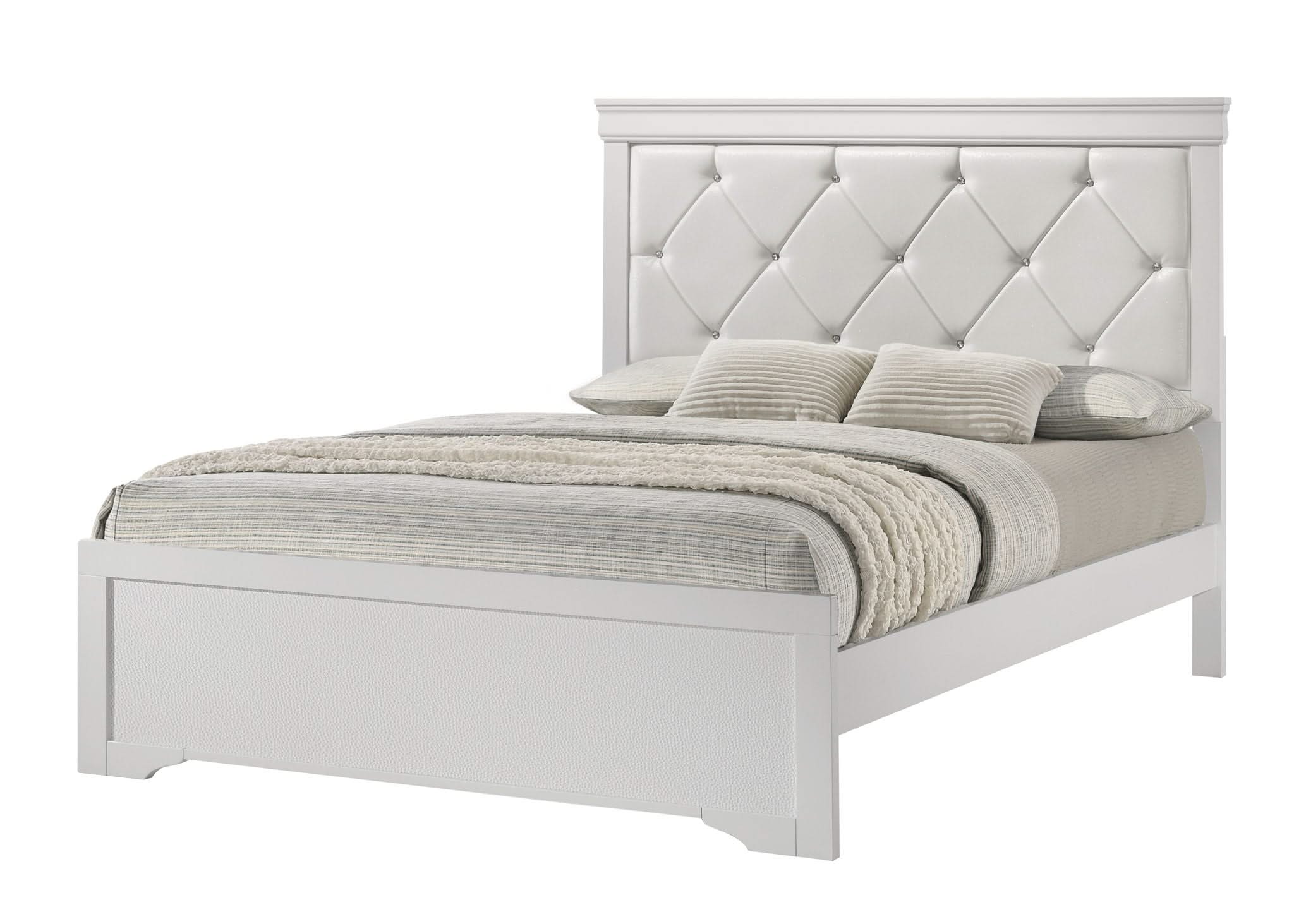 Amalia - King 5 Piece Bedroom Set - White - Image 2
