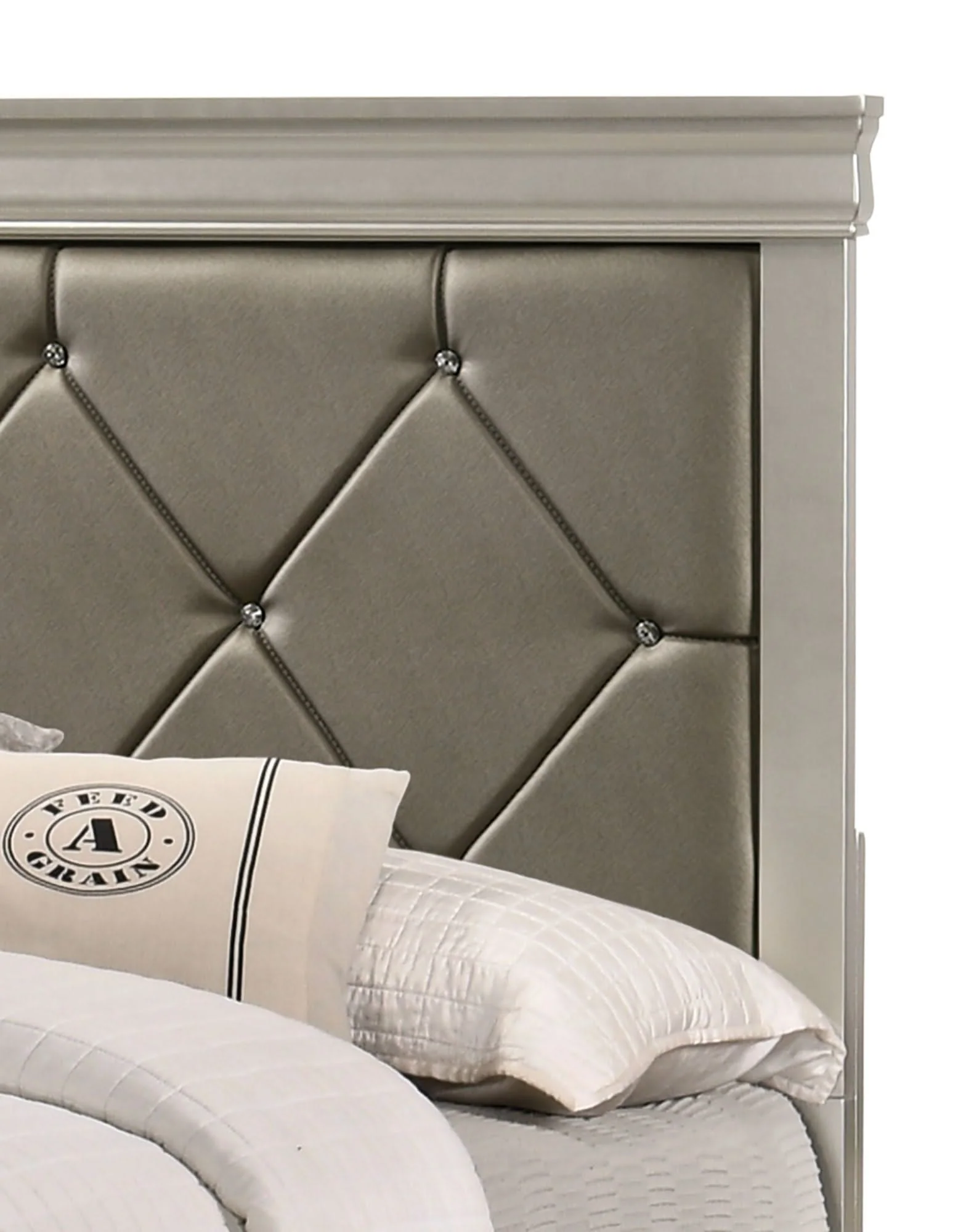 Amalia - Queen 4 Piece Bedroom Set - Silver - Image 3