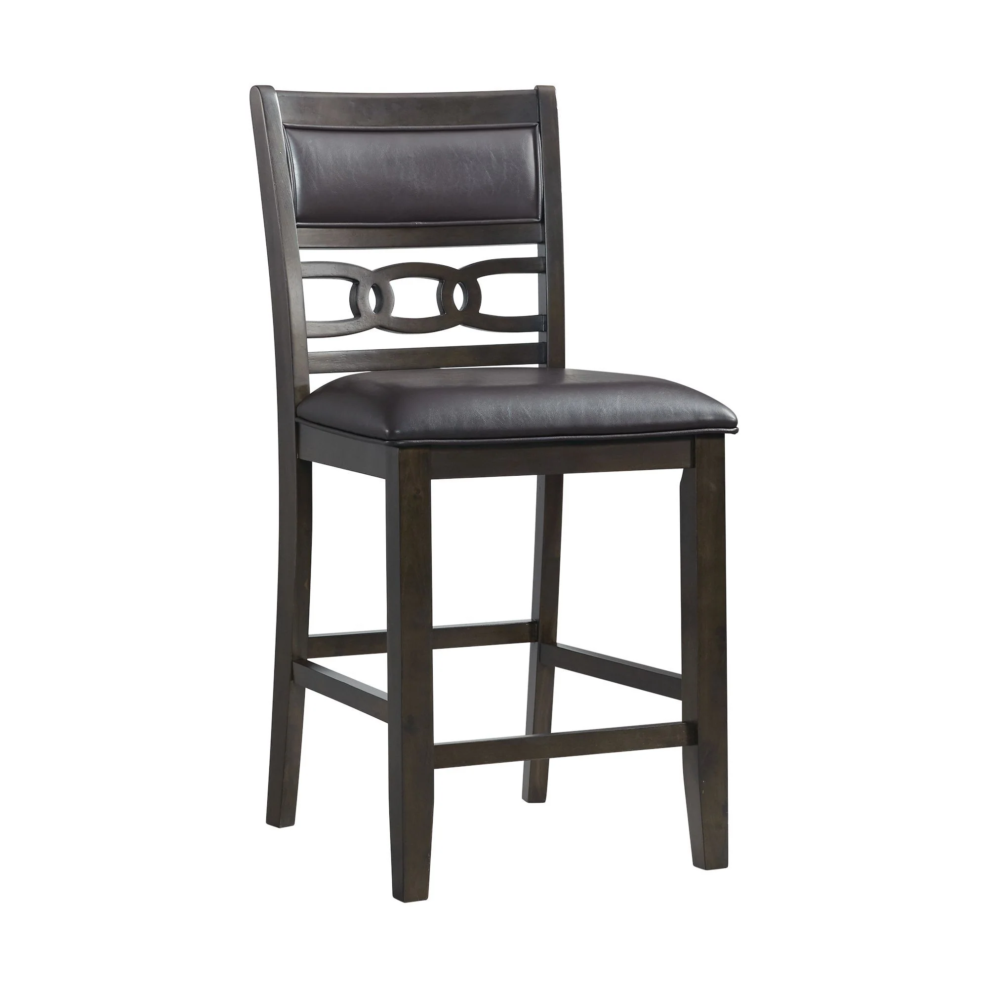 Amherst - Counter Height Faux Leather Side Chair (Set of 2) - Walnut - Image 3