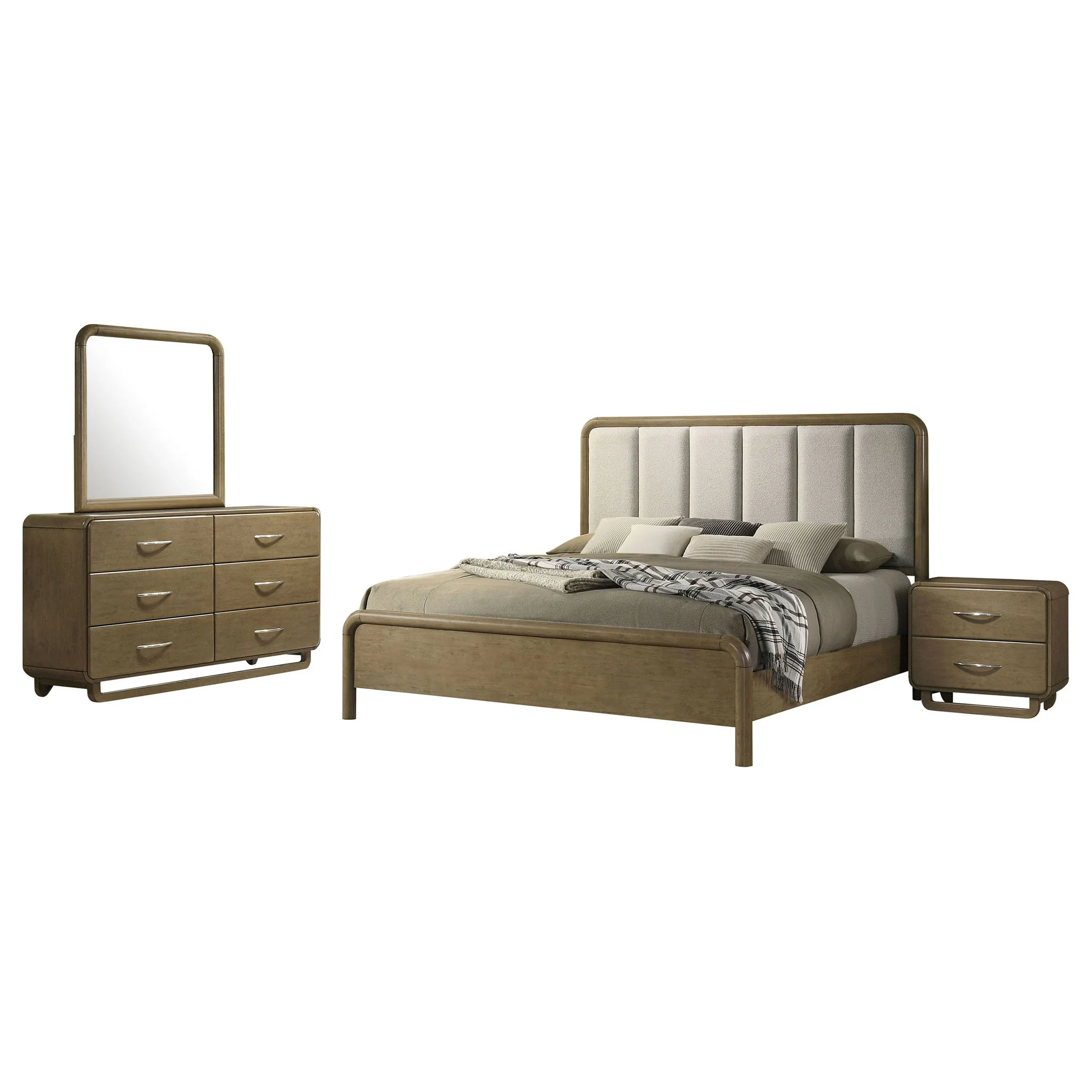 Amsbury 4-piece Eastern King Bedroom Set Nutmeg - Image 2