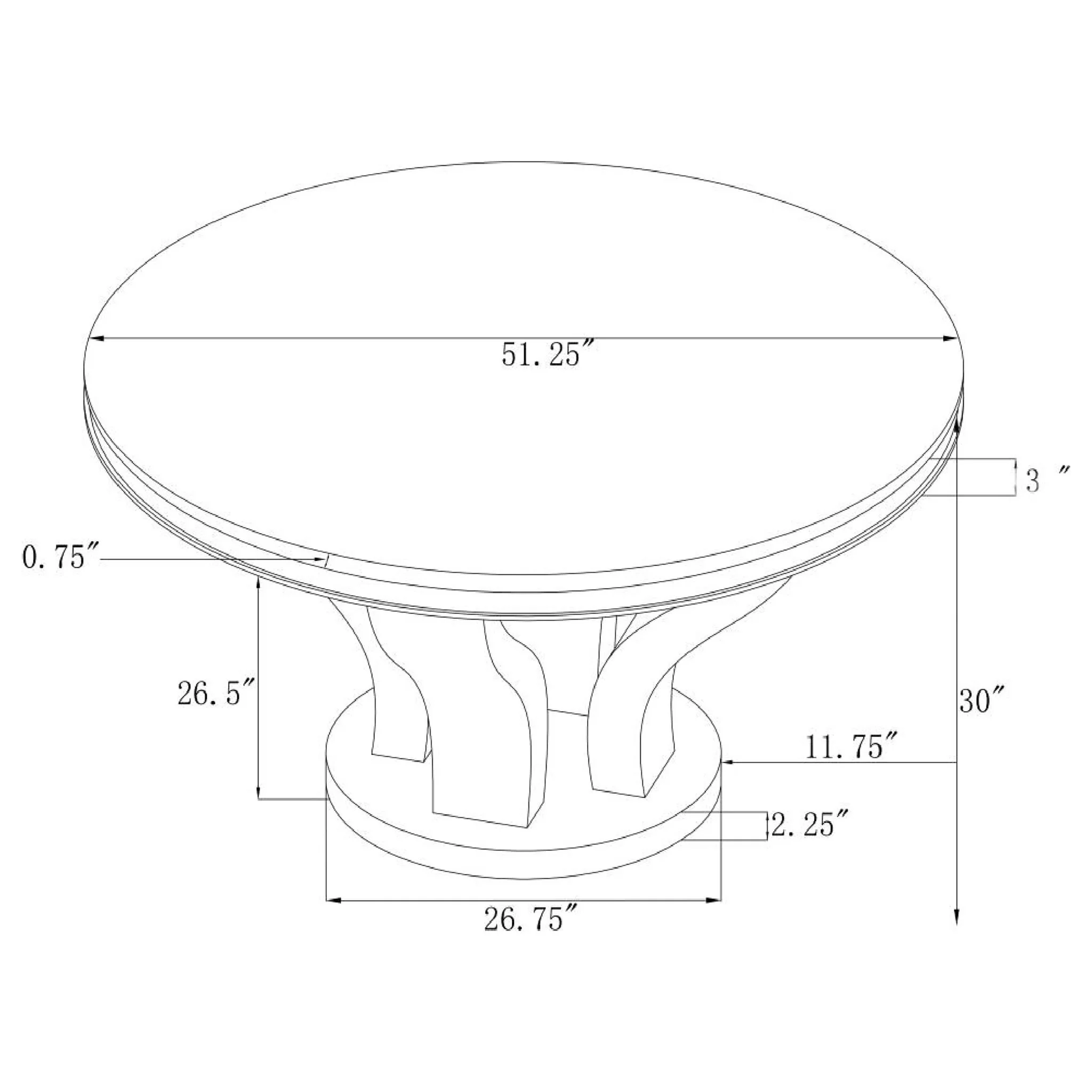 Anchorage Round 51-inch Glass Top Dining Table Chrome - Image 3