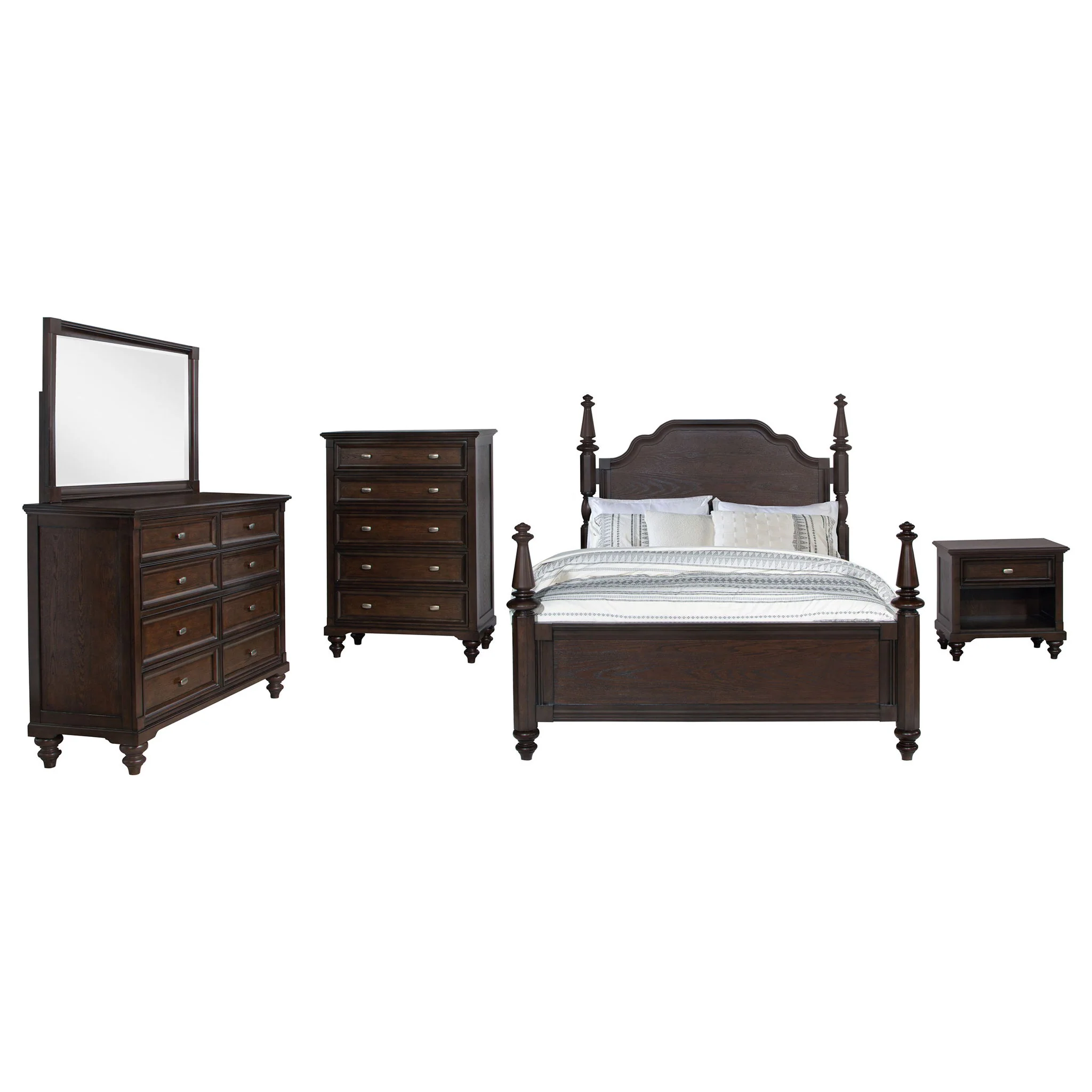Andover 5-piece Queen Bedroom Set Dark Oak - Image 4