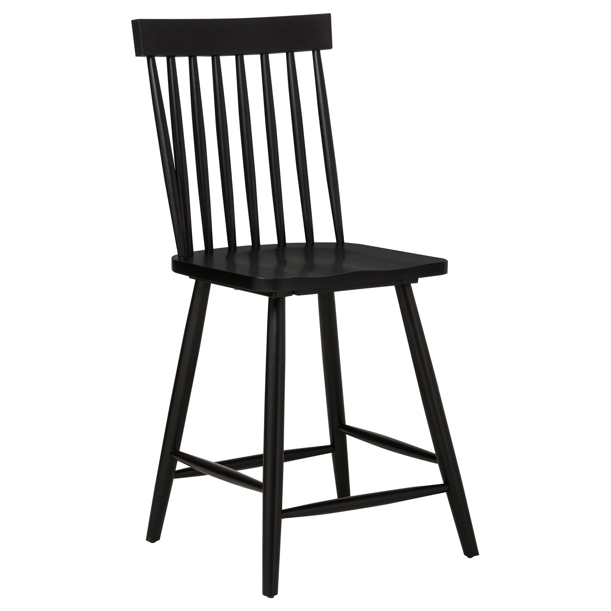 Andrews Windsor Counter Height Dining Side Chair Black (Set of 2) - Image 3