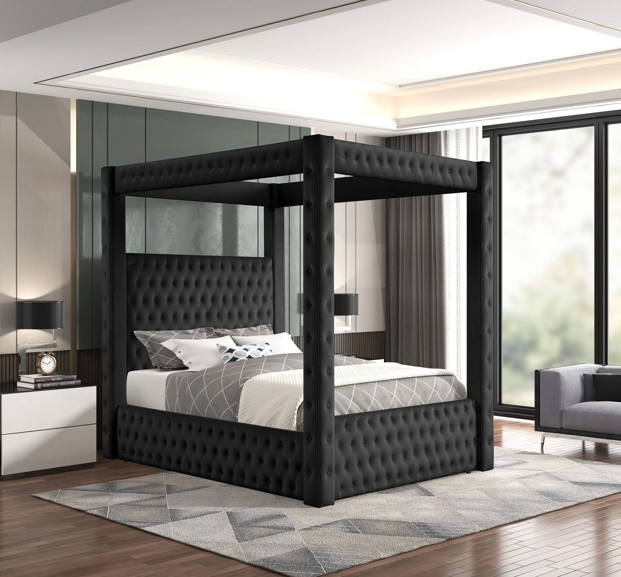 Annabelle - King Canopy Bed - Black - Image 4