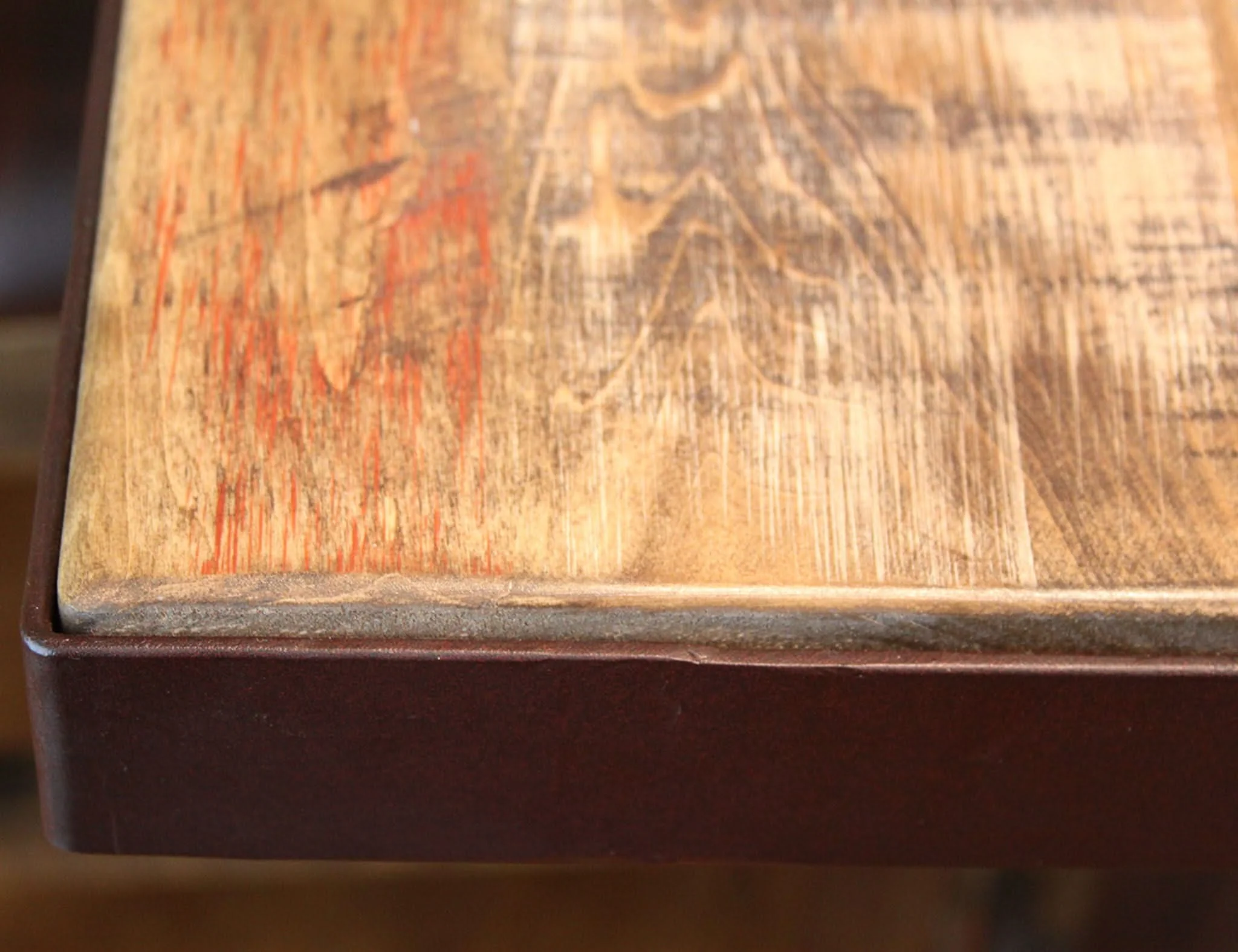 Antique - Table With Iron Base - Multicolor - Image 2