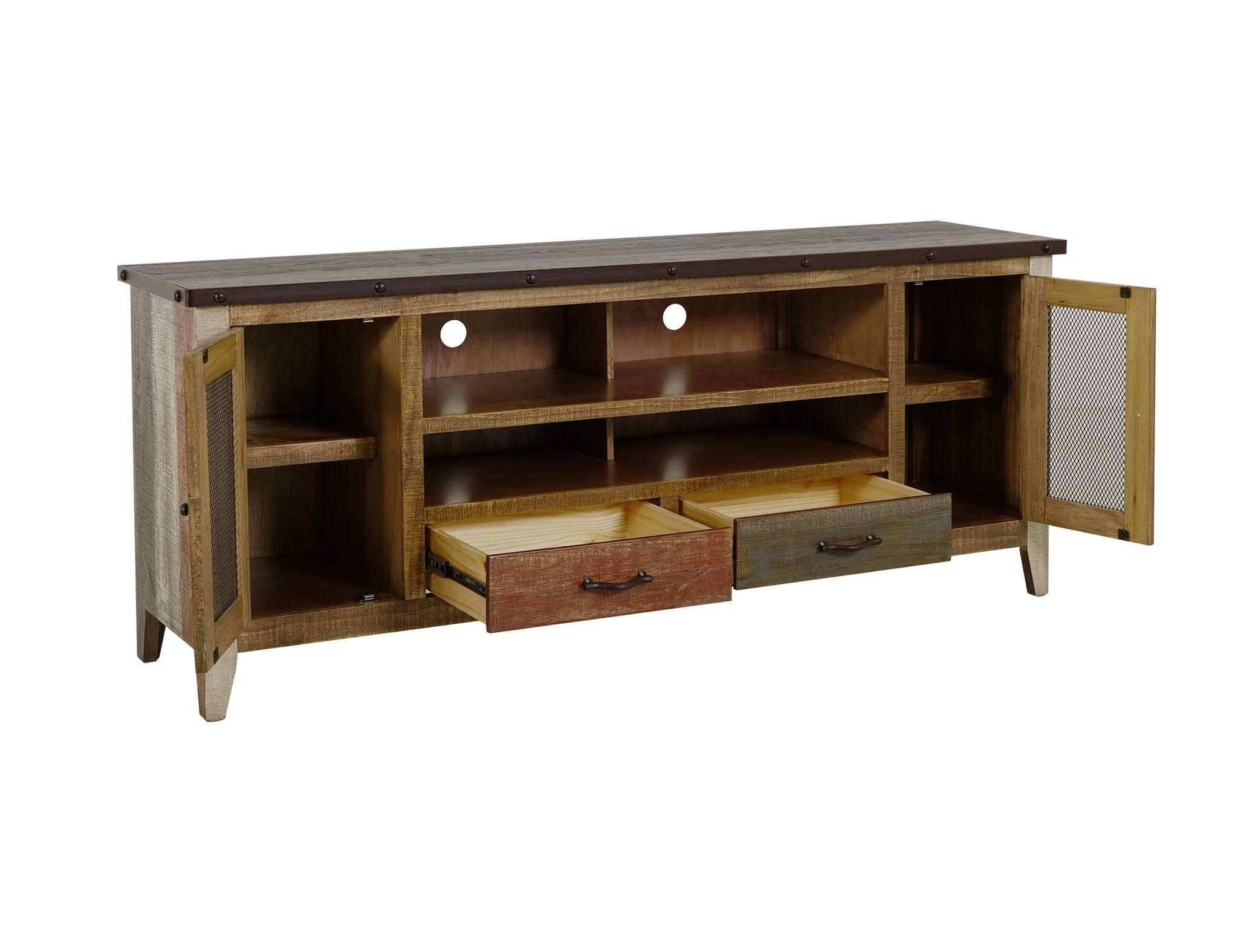 Antique - TV Stand with Drawers - Image 10