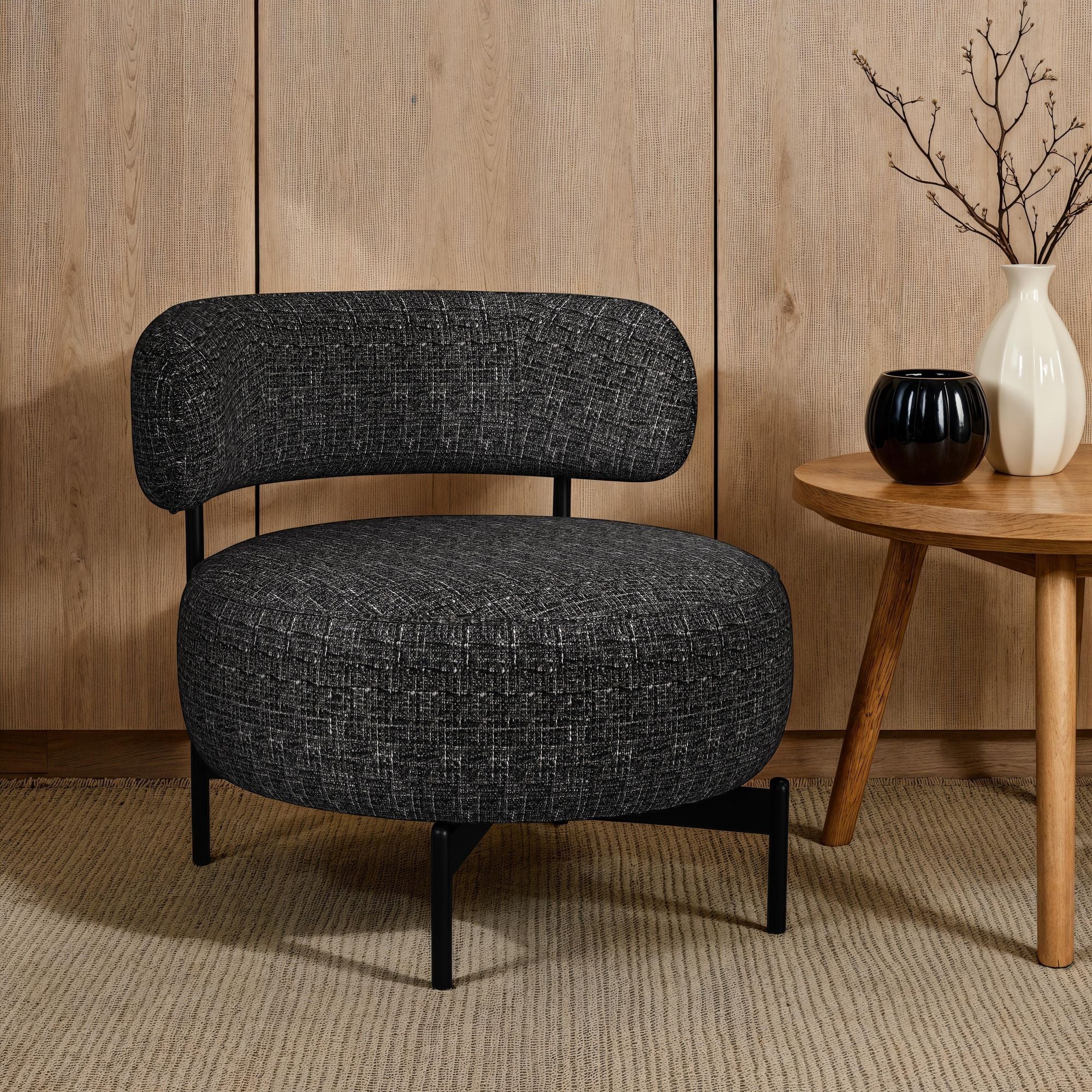 Antonia - Swivel Chair - Heron Black - Image 3