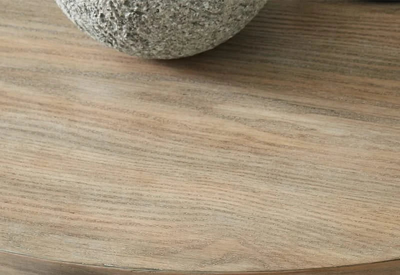 Aragon Light Brown Contemporary Round Coffee Table - Image 4