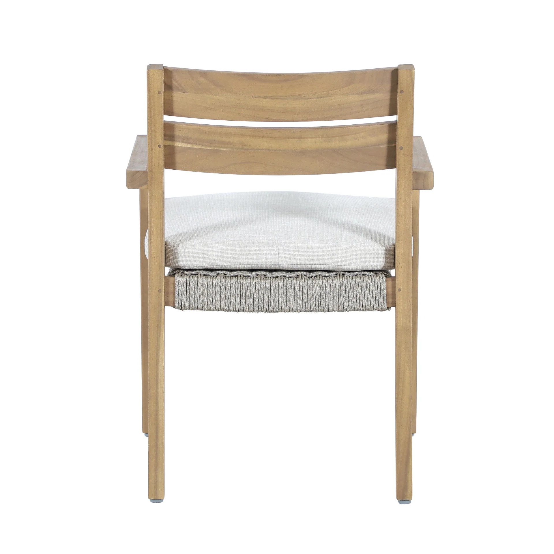 Arden - Wood And Wicker Patio Dining Chair (Set of 2) - Natural / Brown - Image 3