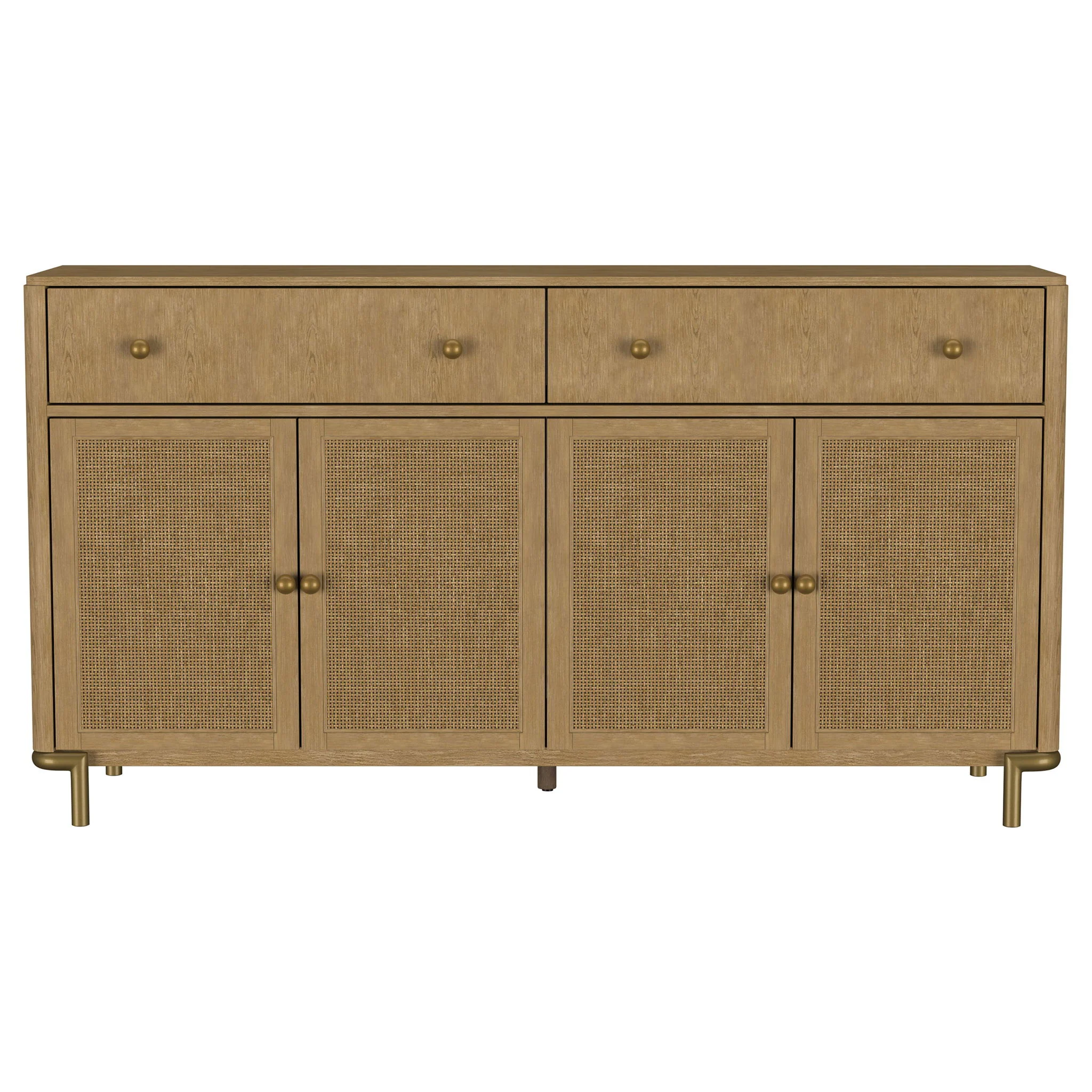 Arini 2-drawer Cane Door Dining Sideboard Server Sand Wash - Image 3