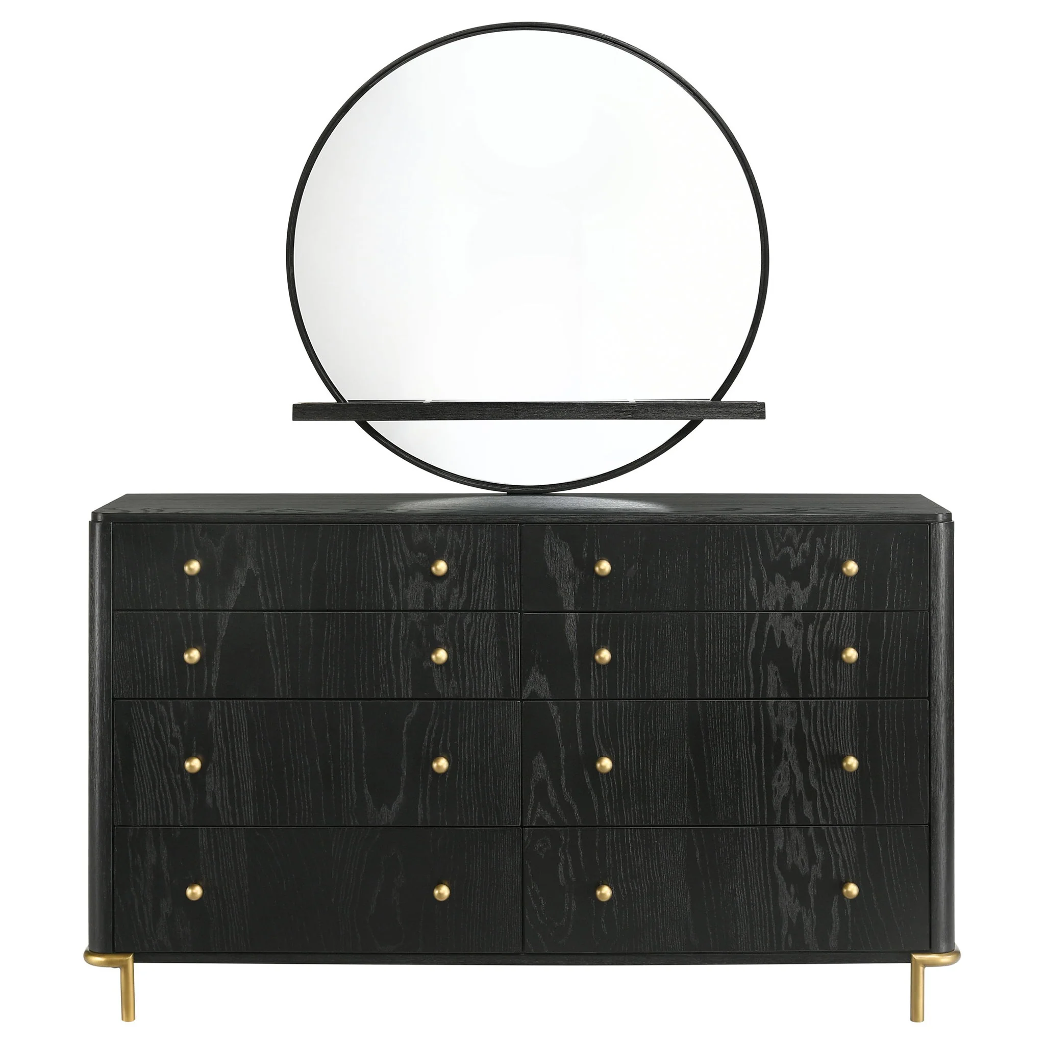 Arini 8-drawer Dresser with Mirror Black - Image 2