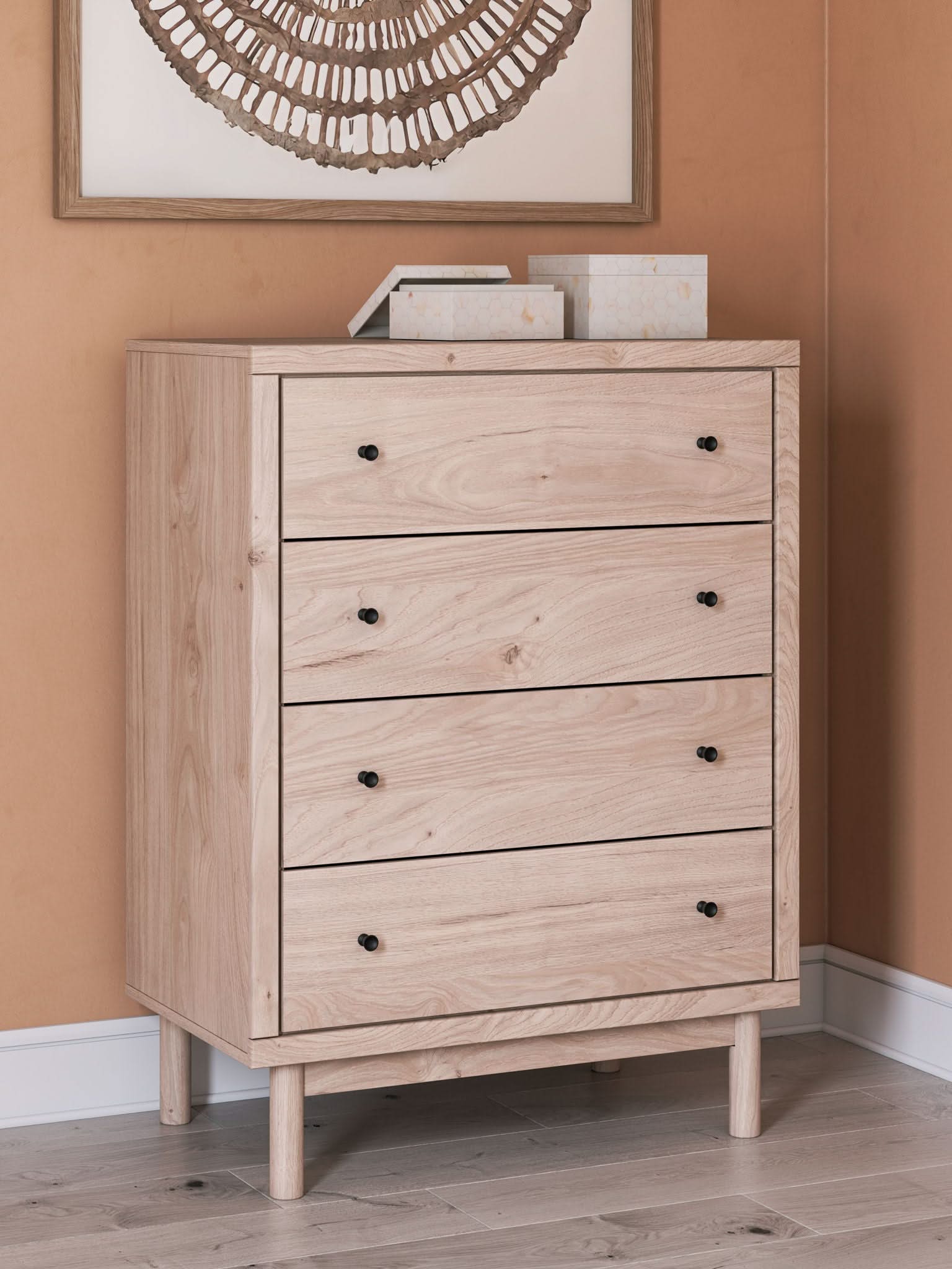 Arloster - Four Drawer Chest - Tan - Image 2