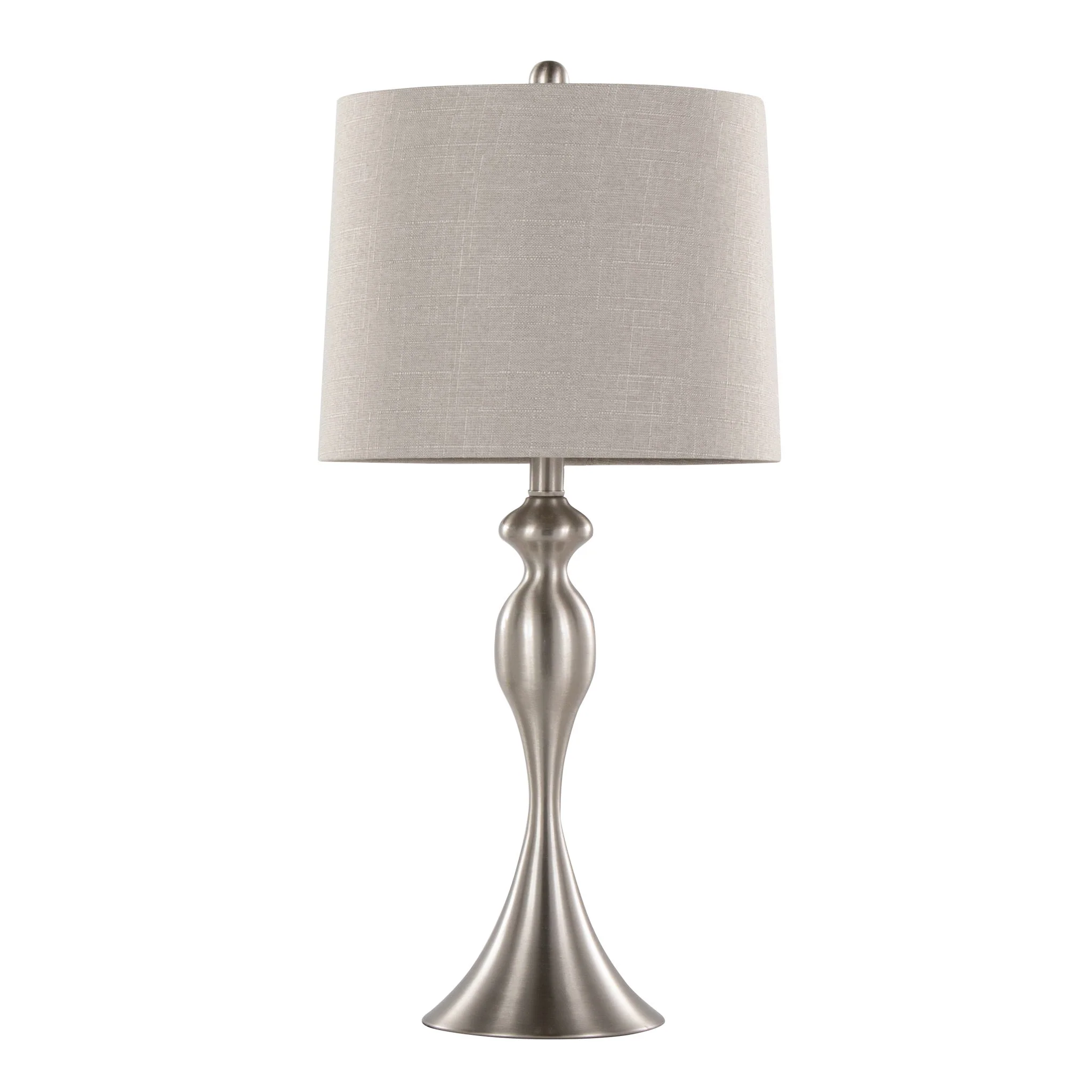 Ashland - Contemporary Table Lamp (Set of 2) - Nickel / Light Gray - Image 4