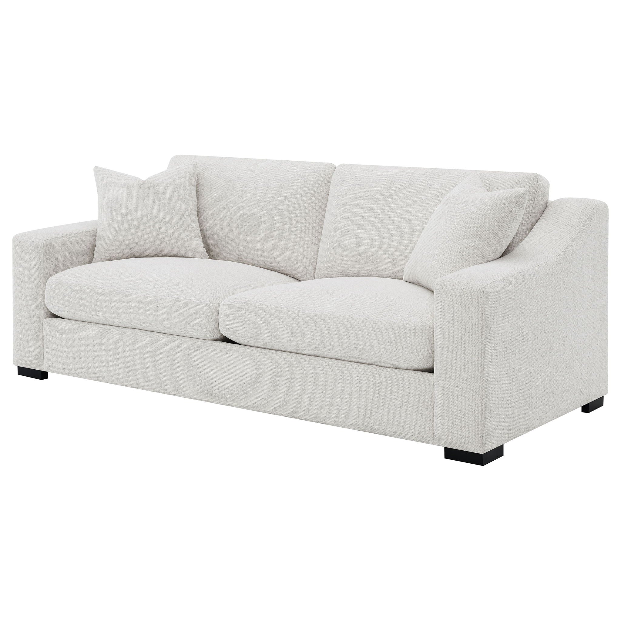 Ashlyn Fabric Upholstered Track Arm Sofa Sand - Image 4