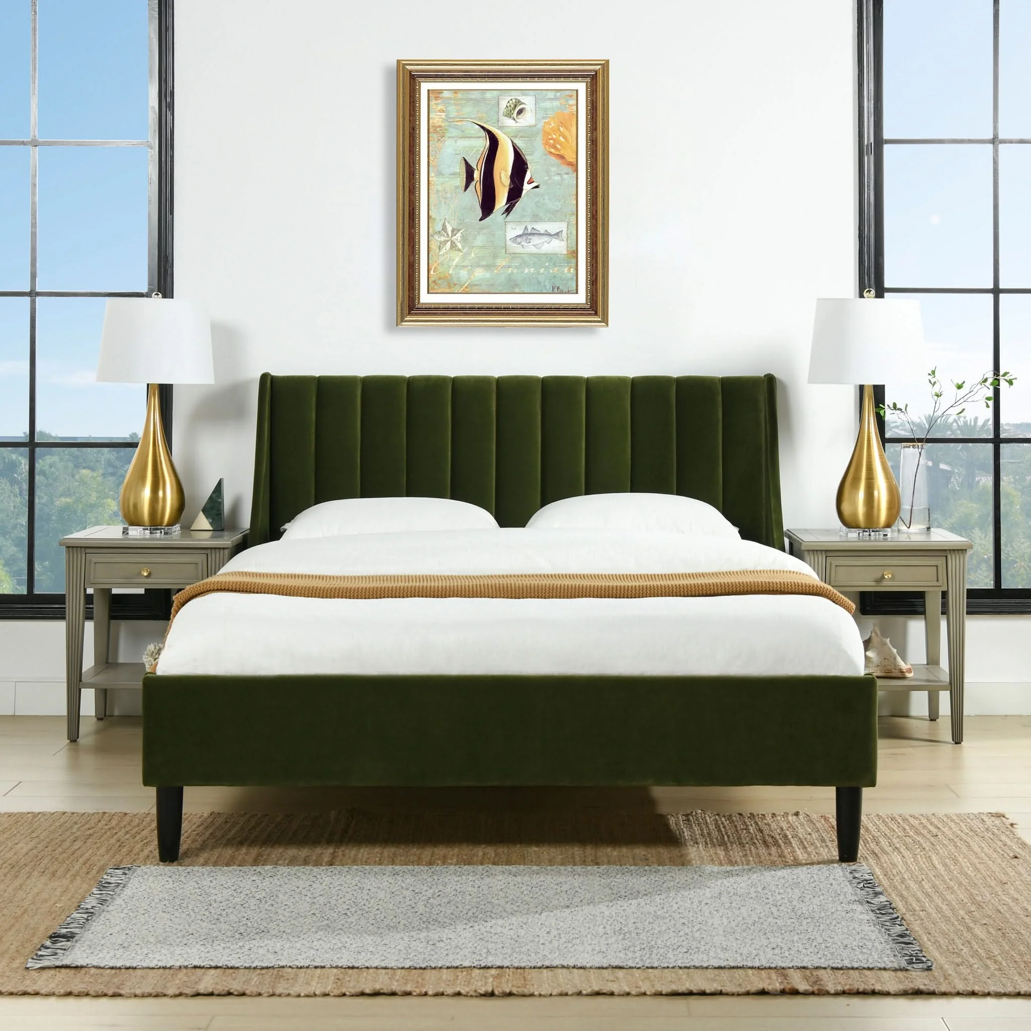 Aspen - Vertical Tufted Modern Headboard Platform Bed Set - Image 7
