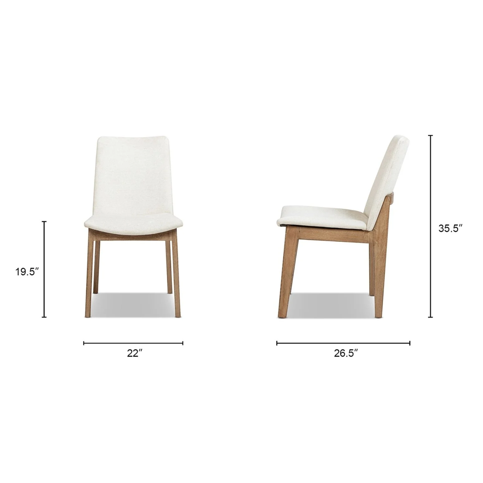 Auden - Dining Chair (Set of 2) - Light Beige - Image 3