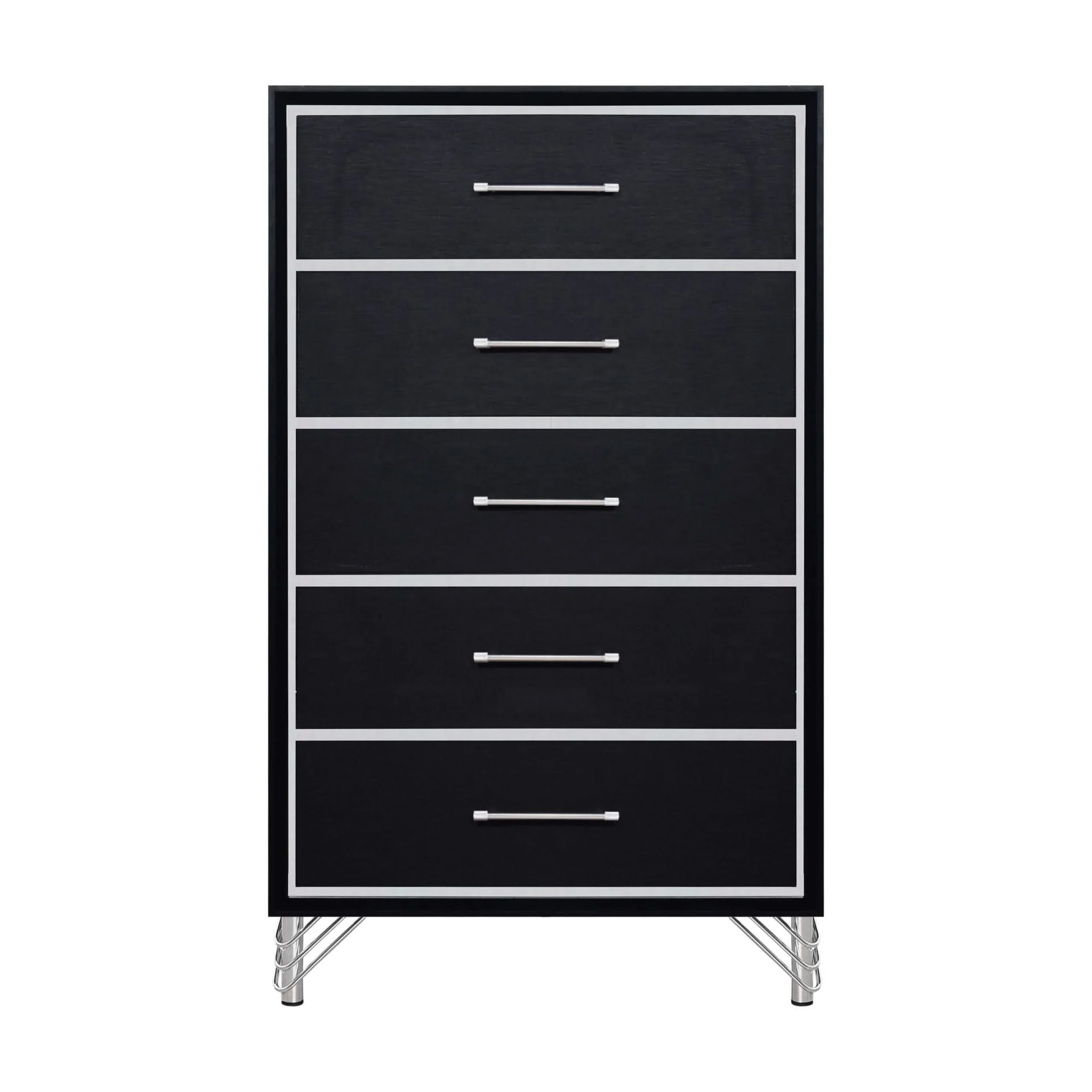 Ava - 5 Drawer Chest - Ebony - Image 2