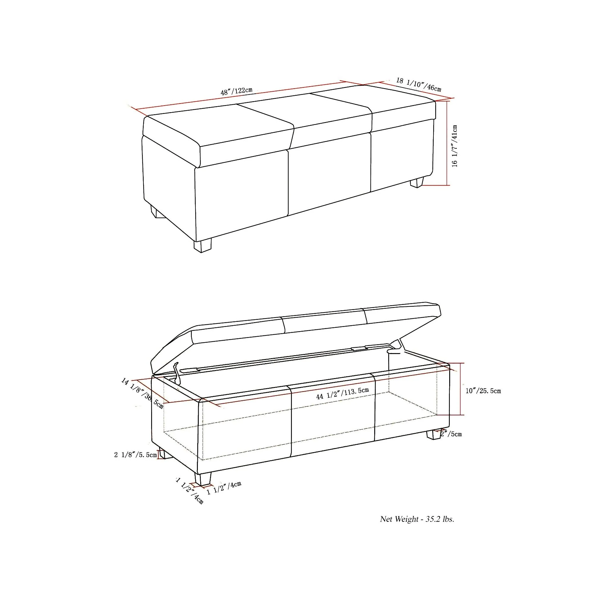 Avalon - Multifunctional Storage Ottoman Bench - Image 73