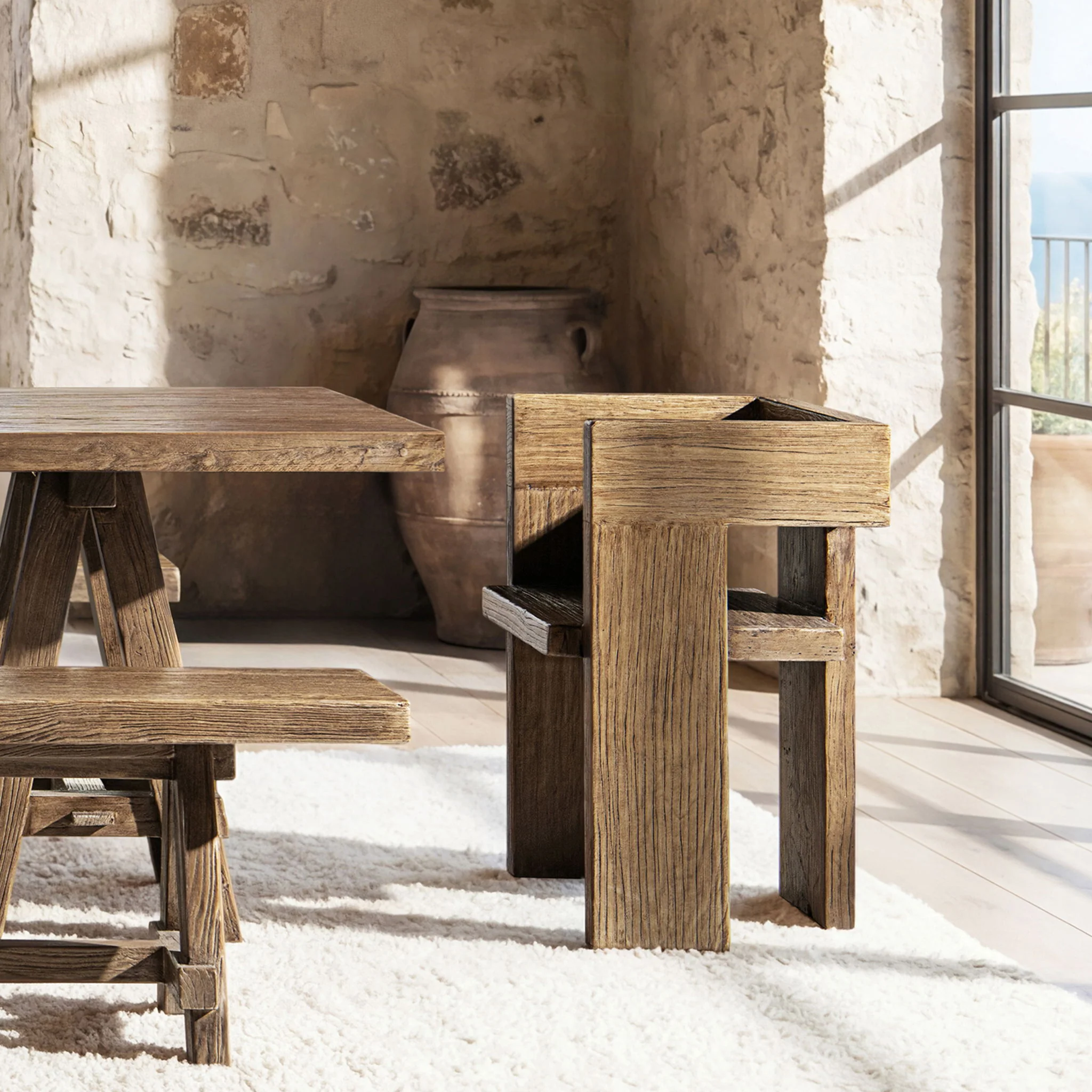Avenel - Sculptural Block Accent Chair - Image 3