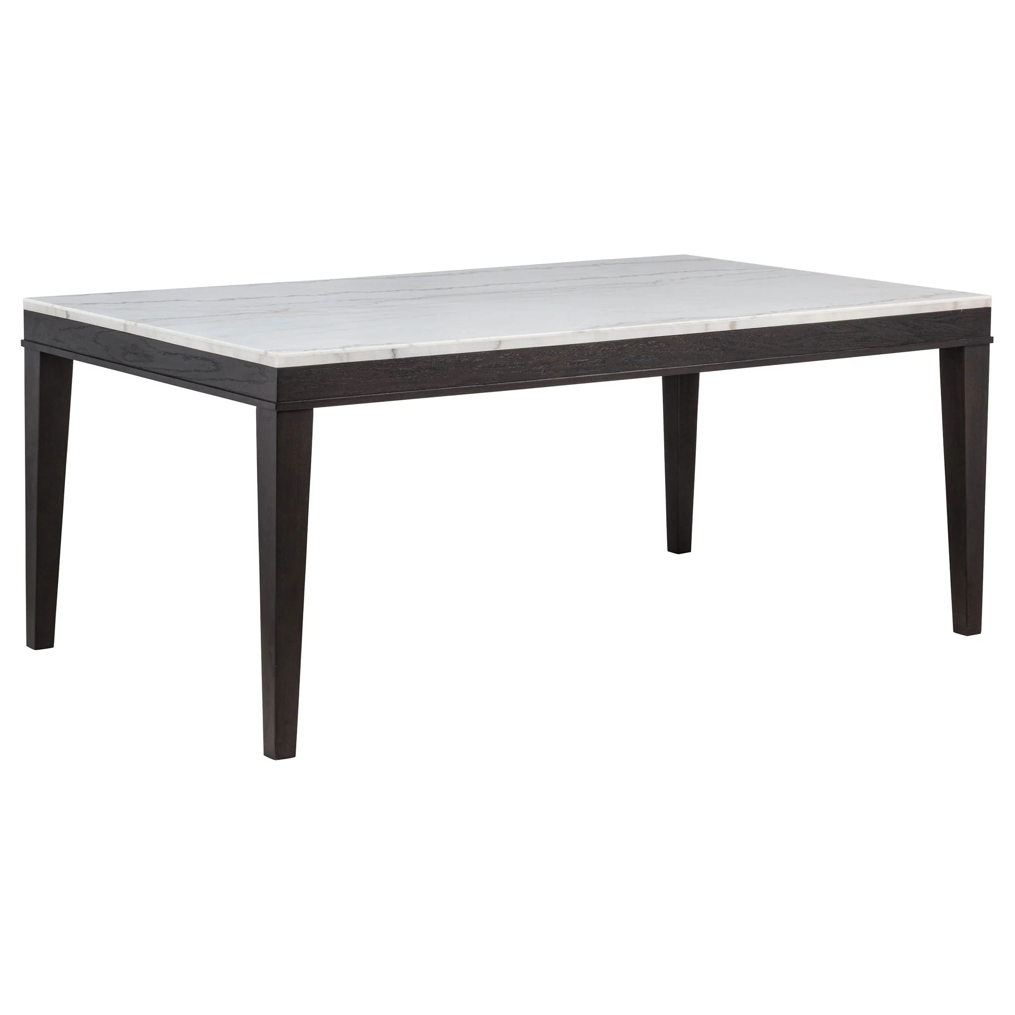 Averill 7-piece White Marble Top Dining Set Tan and Coffee Bean - Image 3