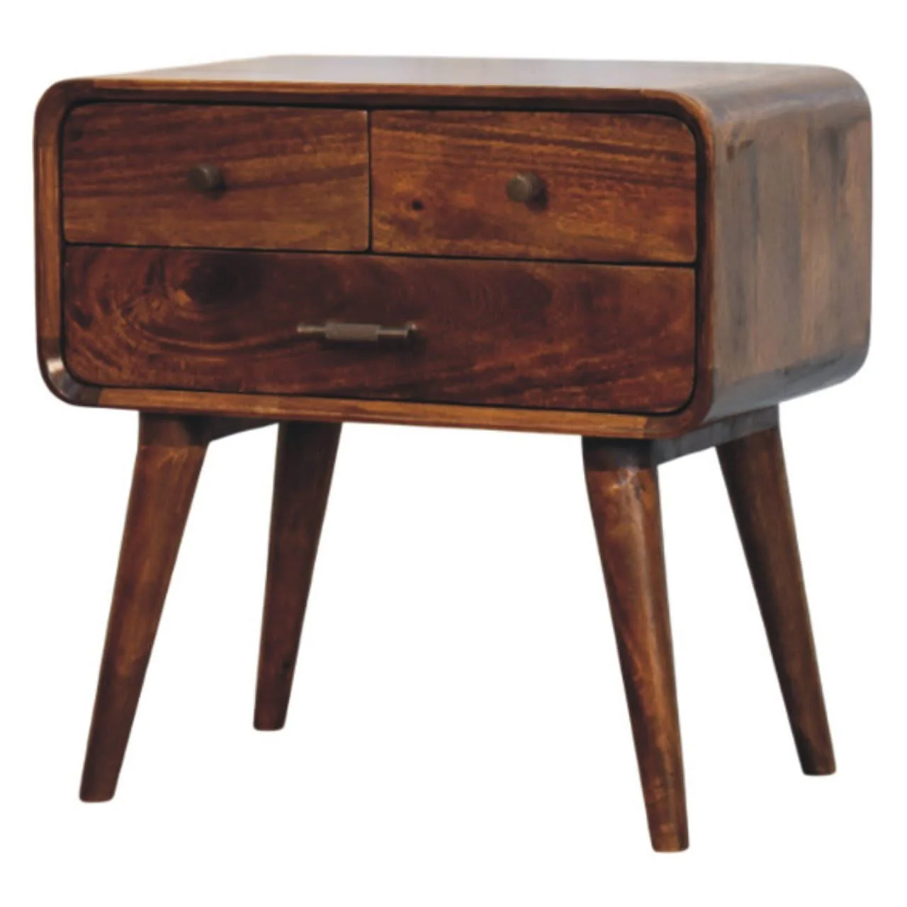 Avora - 3 Drawer Nightstand - Brown - Image 4