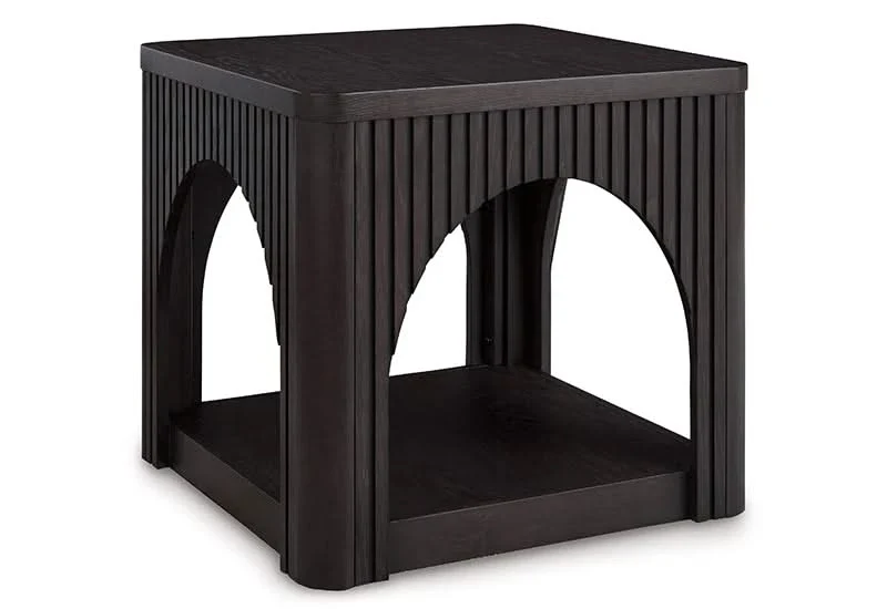 Bailey Black Contemporary Square End Table - Image 2