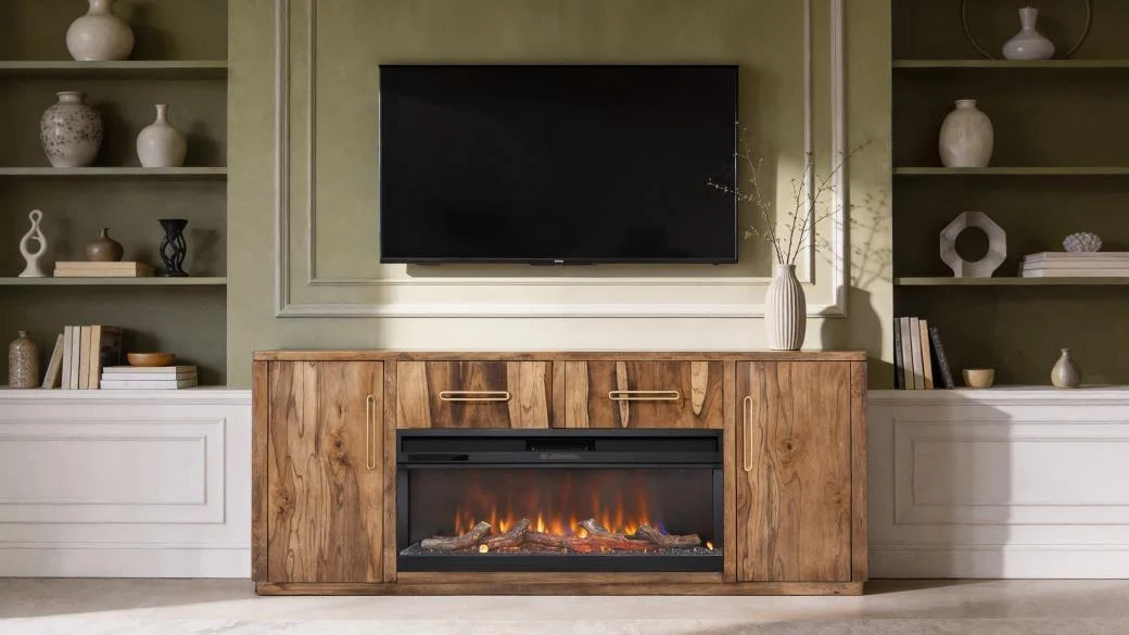 Balam - 2 Drawer & 2 Door Electric Fireplace - Image 4